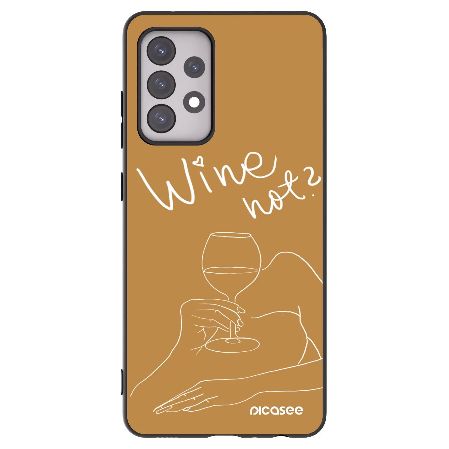 Picasee silikonový černý obal pro Samsung Galaxy A52 5G A525F - Wine not