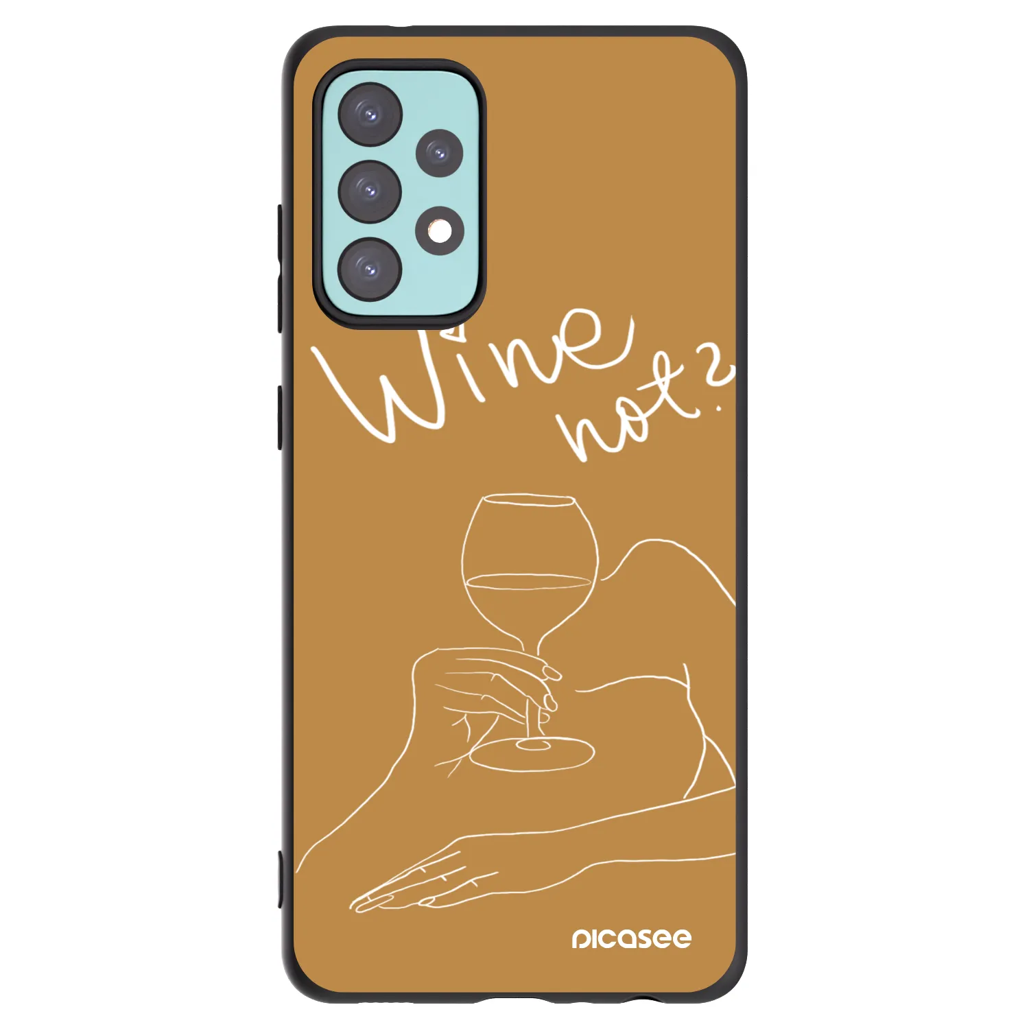Picasee silikonový černý obal pro Samsung Galaxy A72 A725F - Wine not