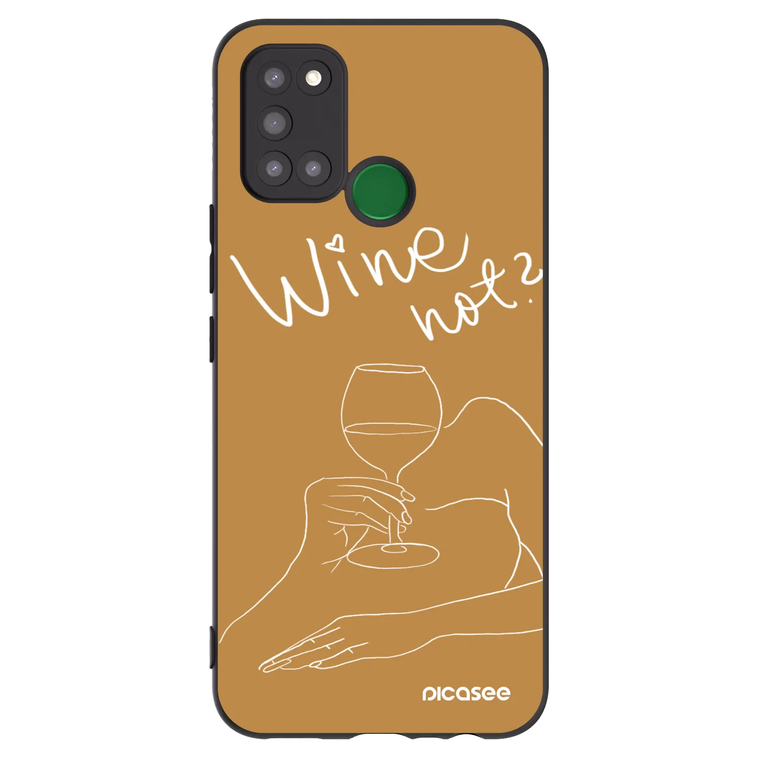 Picasee silikonový černý obal pro Realme 7i - Wine not