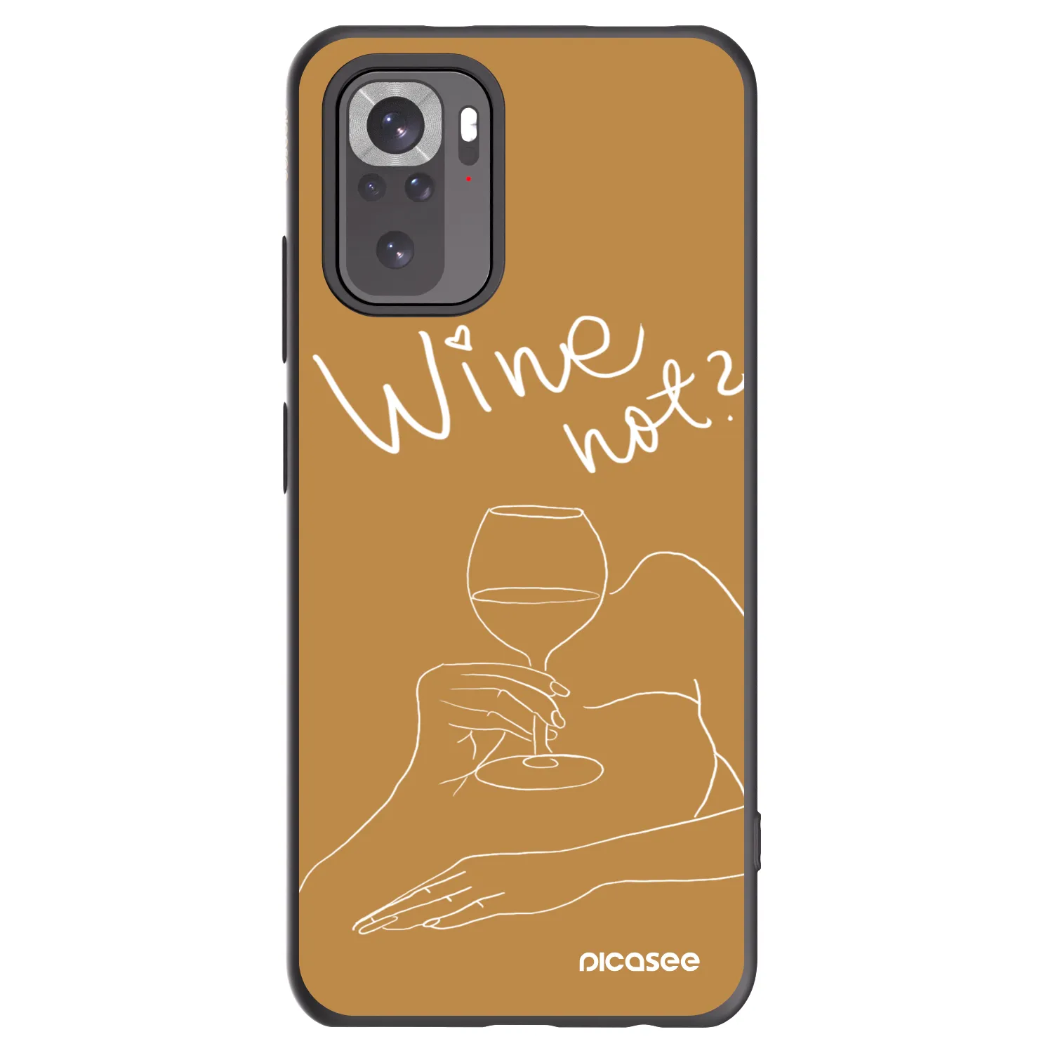Picasee silikonový černý obal pro Xiaomi Redmi Note 10S - Wine not
