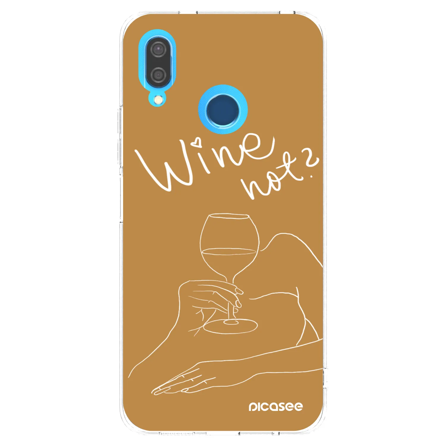 Picasee silikonový průhledný obal pro Huawei P20 Lite - Wine not