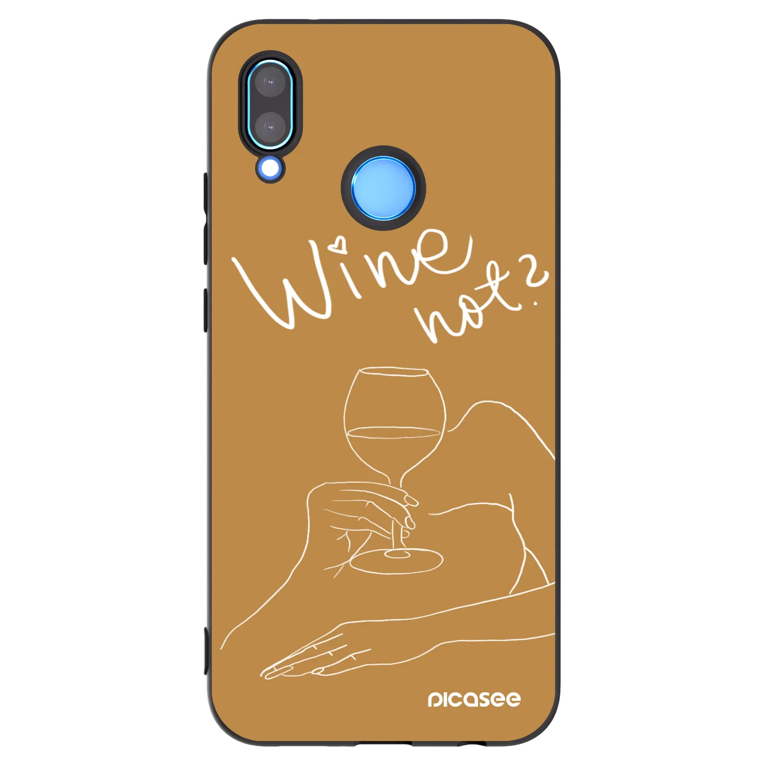 Picasee silikonový černý obal pro Huawei P20 Lite - Wine not