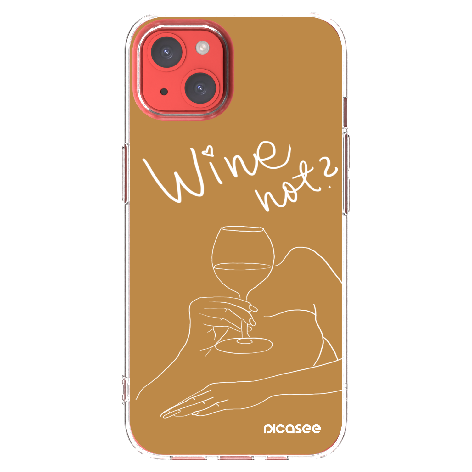 Picasee silikonový průhledný obal pro Apple iPhone 13 - Wine not