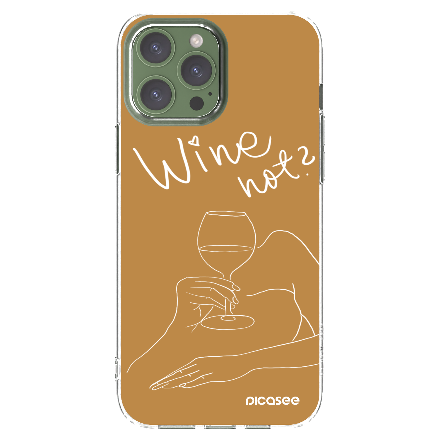 Picasee silikonový průhledný obal pro Apple iPhone 13 Pro Max - Wine not