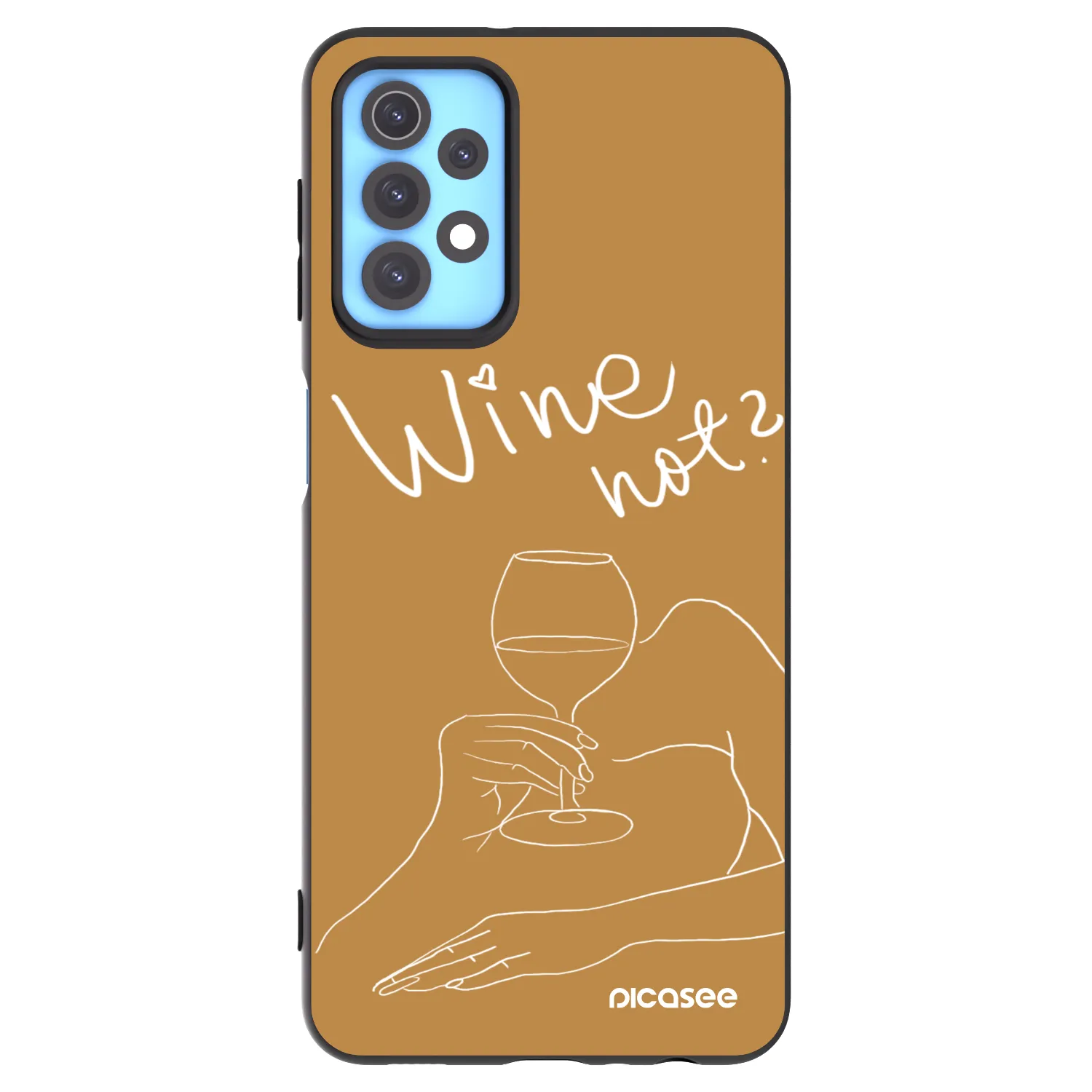 Picasee silikonový černý obal pro Samsung Galaxy A32 4G SM-A325F - Wine not