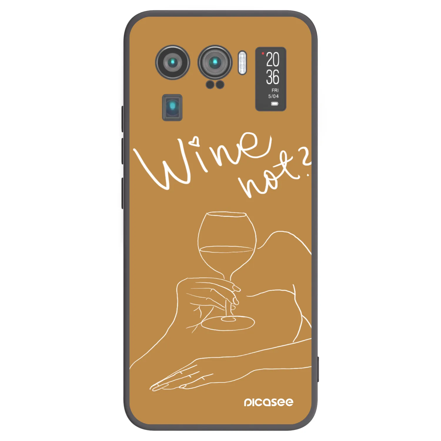 Picasee silikonový černý obal pro Xiaomi Mi 11 Ultra - Wine not