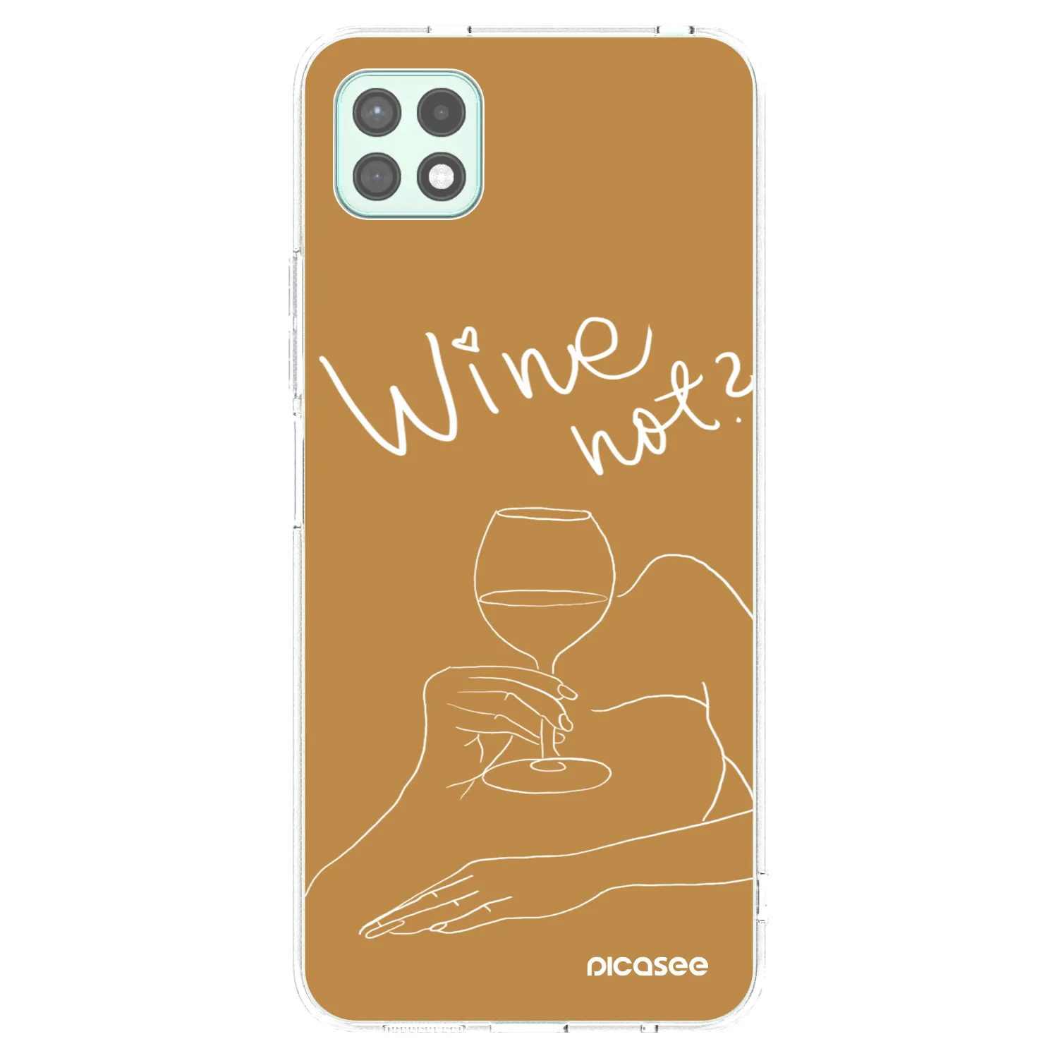 Picasee silikonový průhledný obal pro Samsung Galaxy A22 A226B 5G - Wine not
