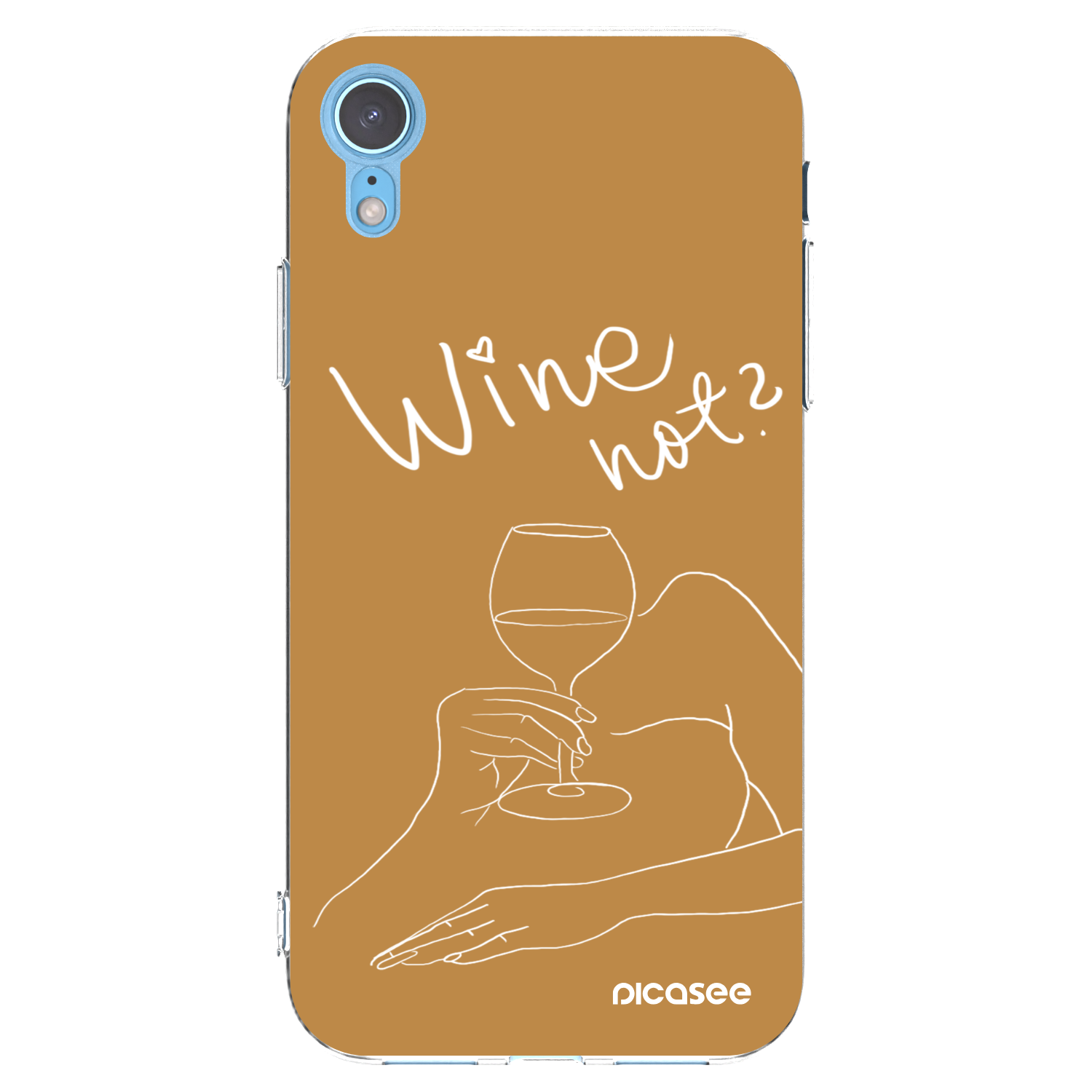 Picasee silikonový průhledný obal pro Apple iPhone XR - Wine not