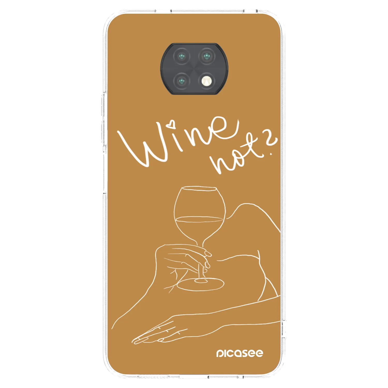 Picasee silikonový průhledný obal pro Xiaomi Redmi Note 9T - Wine not