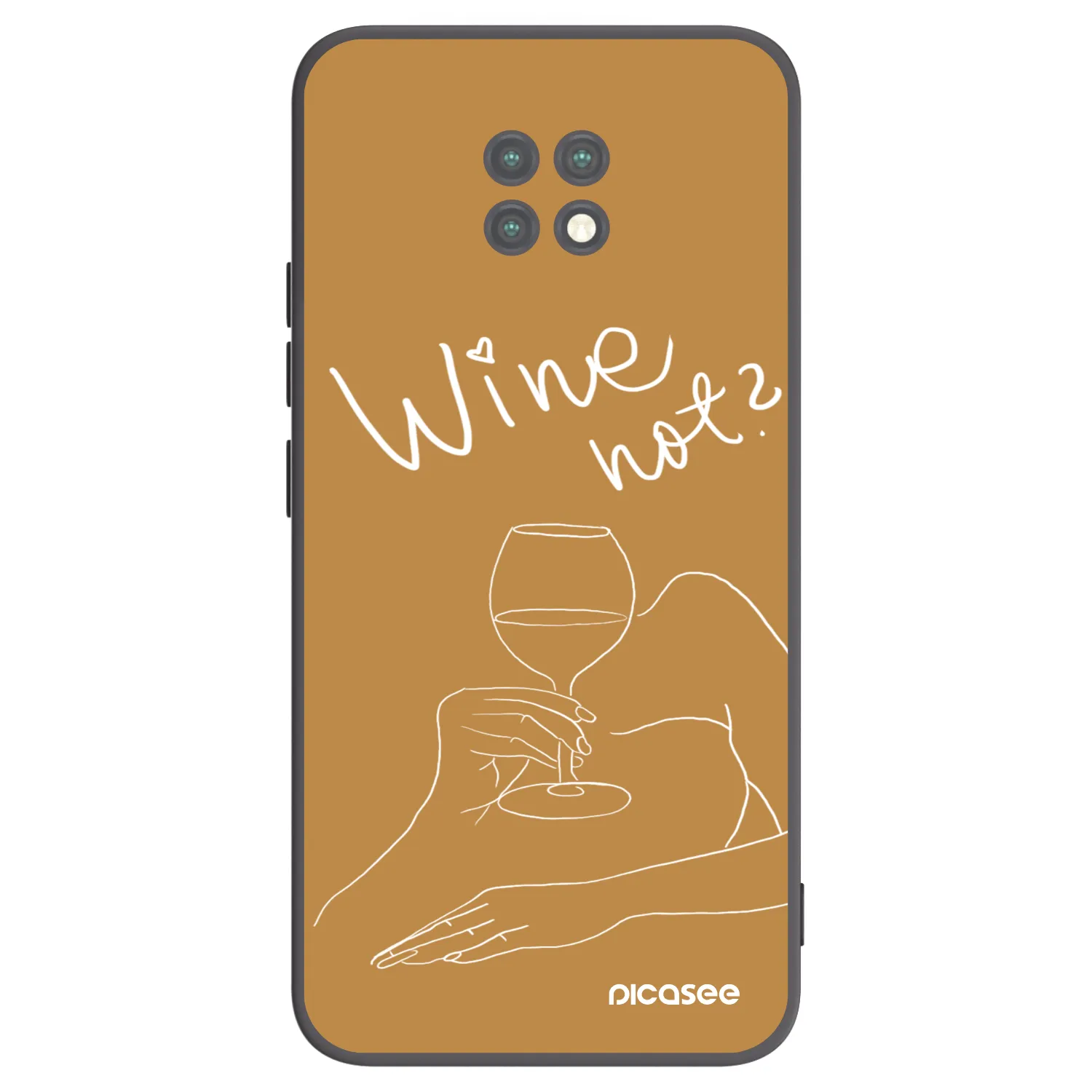 Picasee silikonový černý obal pro Xiaomi Redmi Note 9T - Wine not