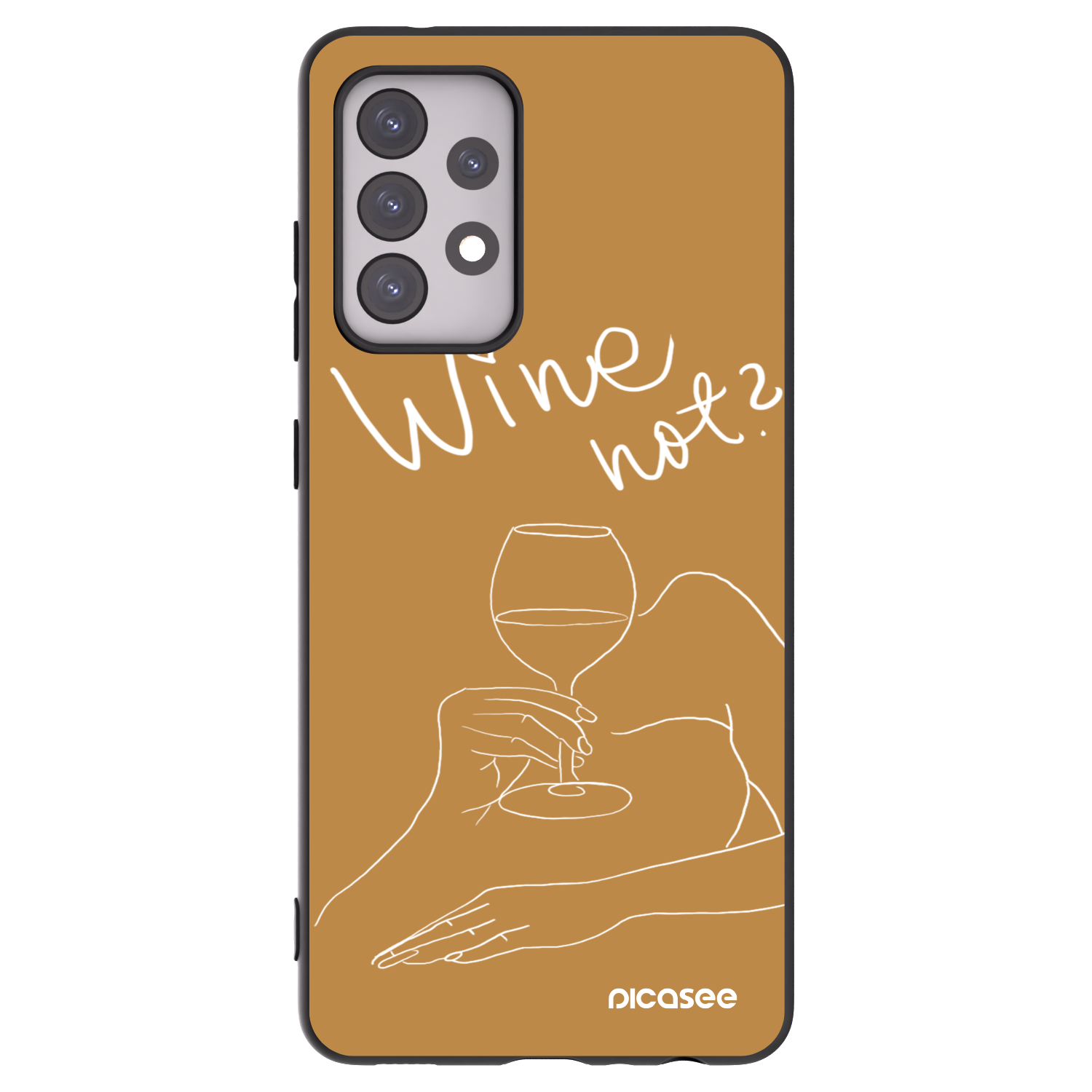 Picasee silikonový černý obal pro Samsung Galaxy A52s 5G A528B - Wine not