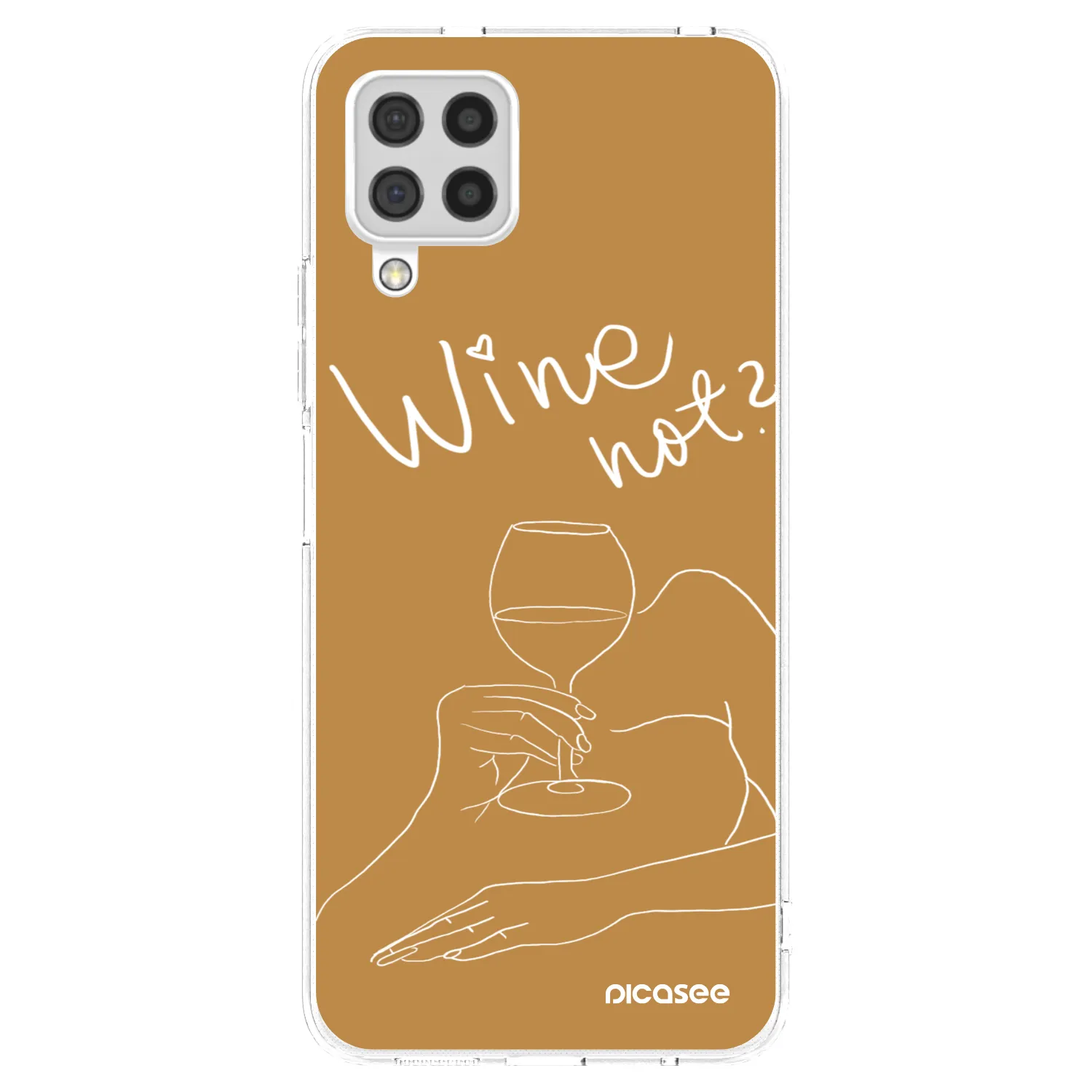 Picasee silikonový průhledný obal pro Samsung Galaxy A22 A225F 4G - Wine not