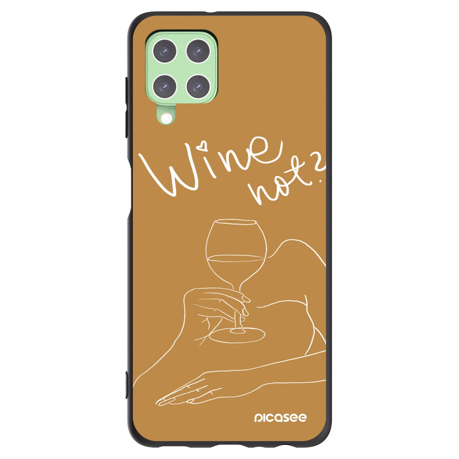 Picasee silikonový černý obal pro Samsung Galaxy A22 A225F 4G - Wine not