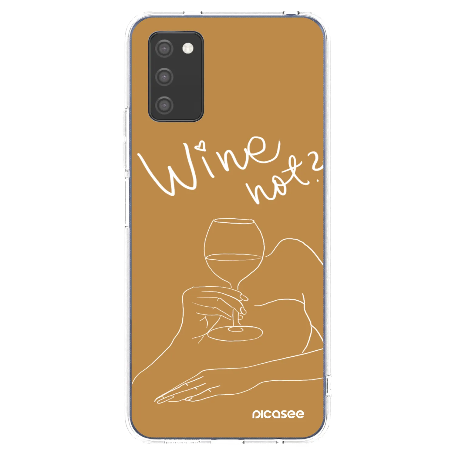 Picasee silikonový průhledný obal pro Samsung Galaxy A03s A037G - Wine not