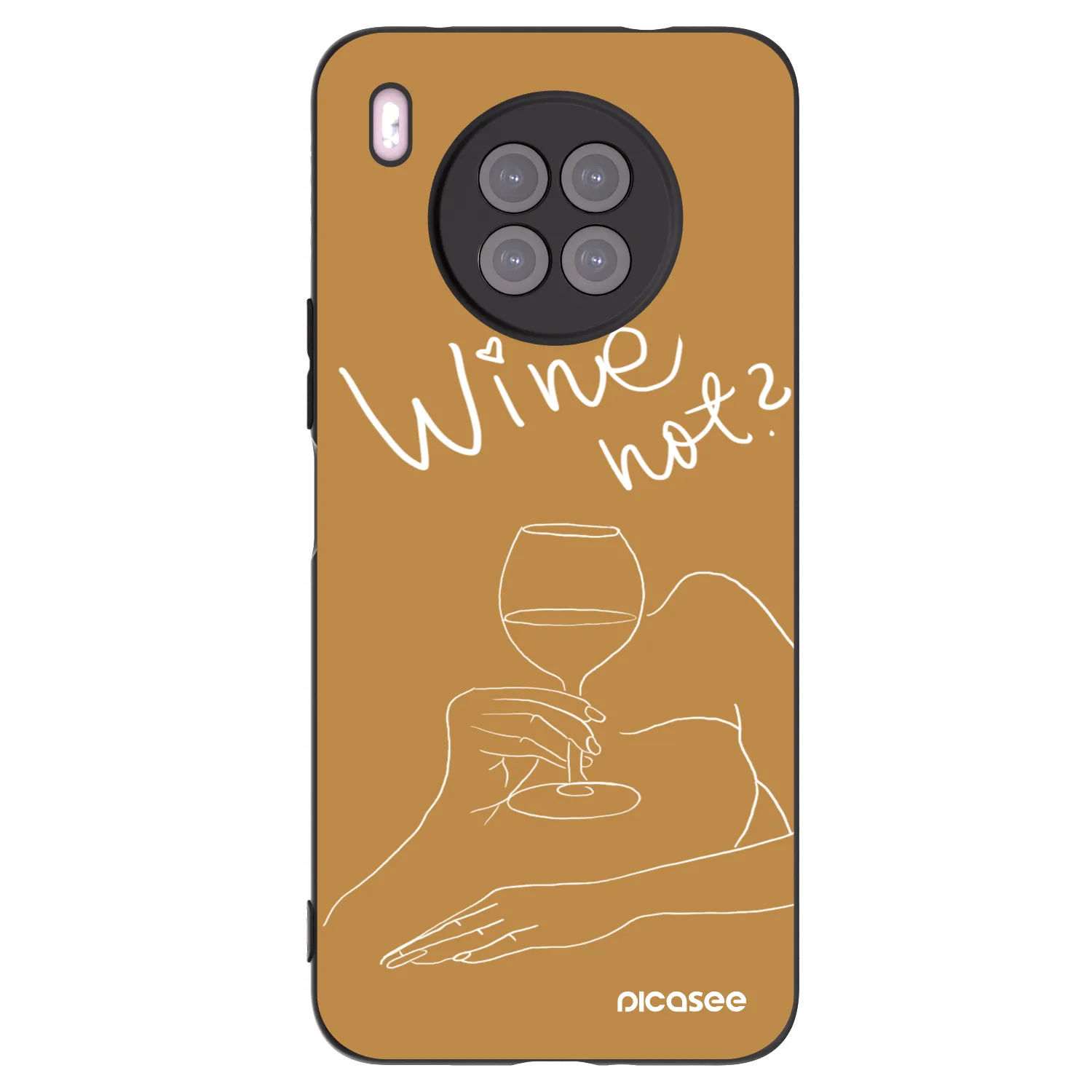 Picasee silikonový černý obal pro Huawei Nova 8i - Wine not