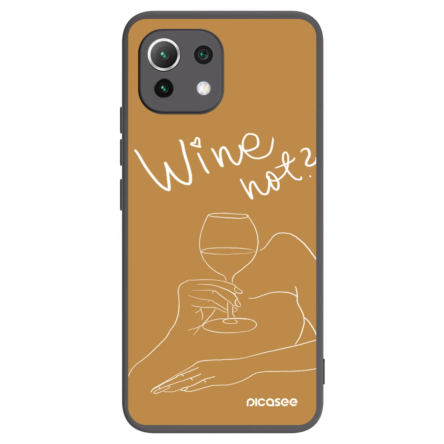 Picasee silikonový černý obal pro Xiaomi 11 Lite 5G NE - Wine not