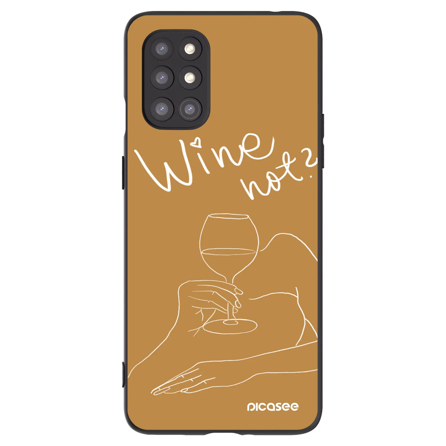 Picasee silikonový černý obal pro OnePlus 8T - Wine not
