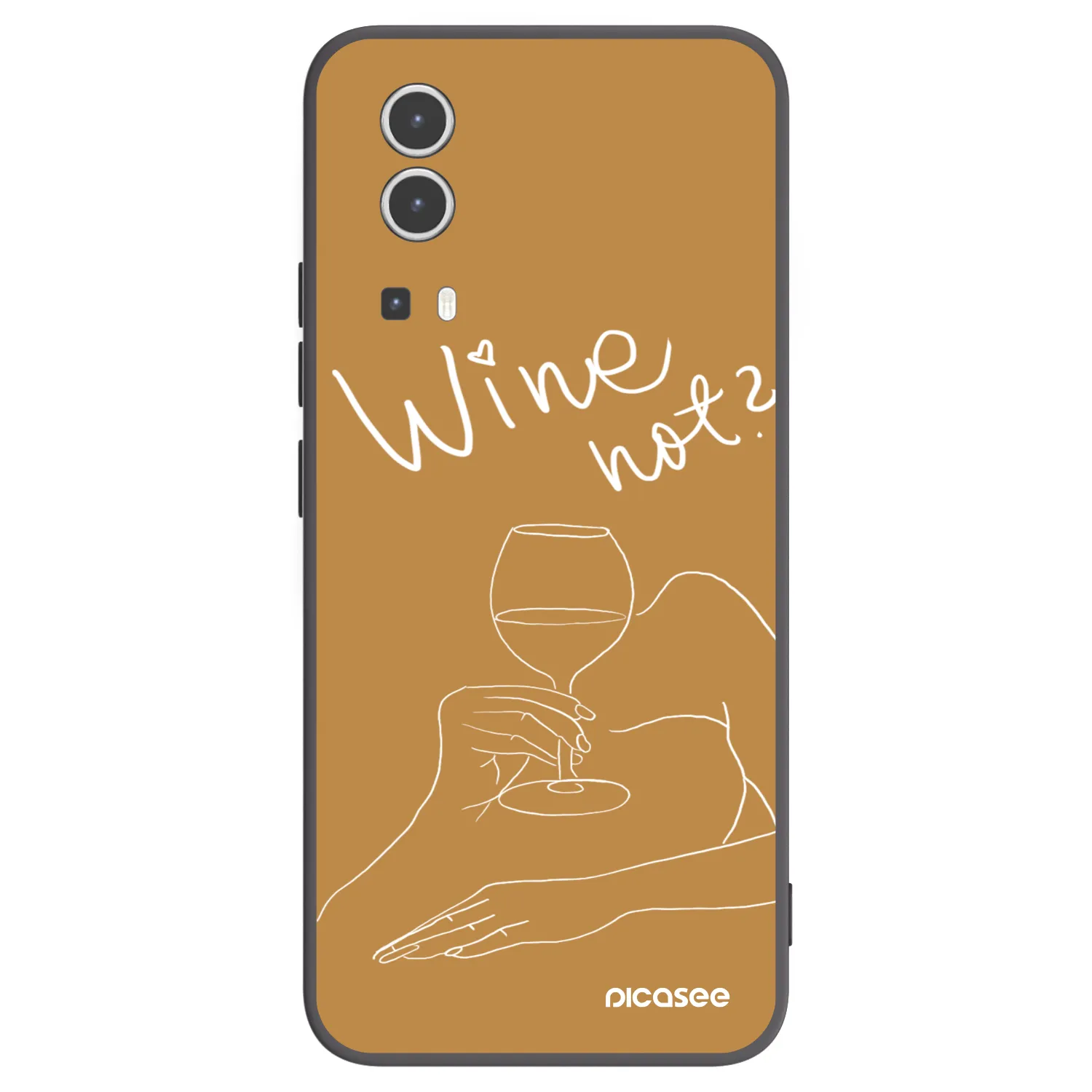 Picasee silikonový černý obal pro Vivo Y72 5G - Wine not
