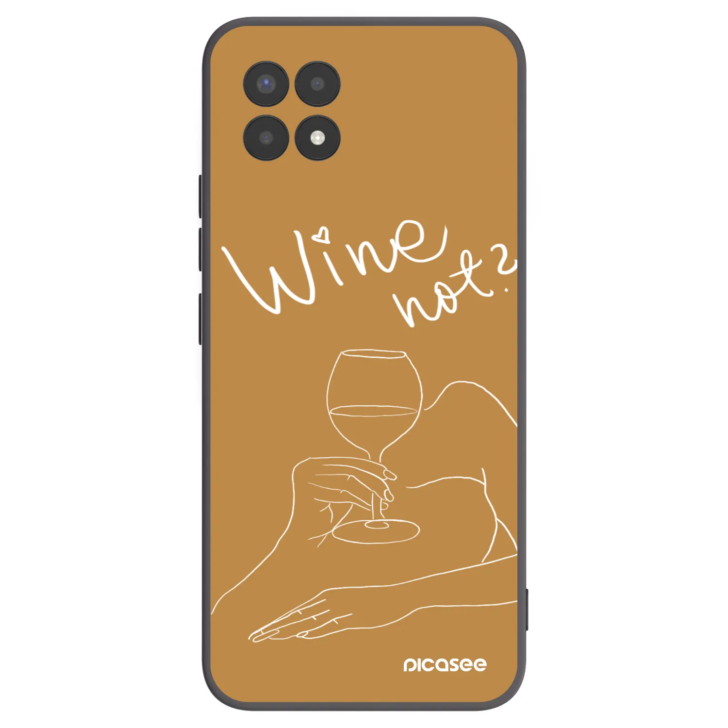 Picasee silikonový černý obal pro Realme 8i - Wine not