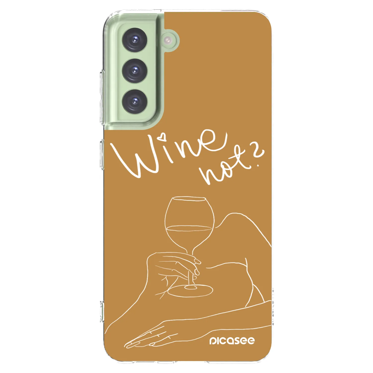 Picasee silikonový průhledný obal pro Samsung Galaxy S21 FE 5G - Wine not
