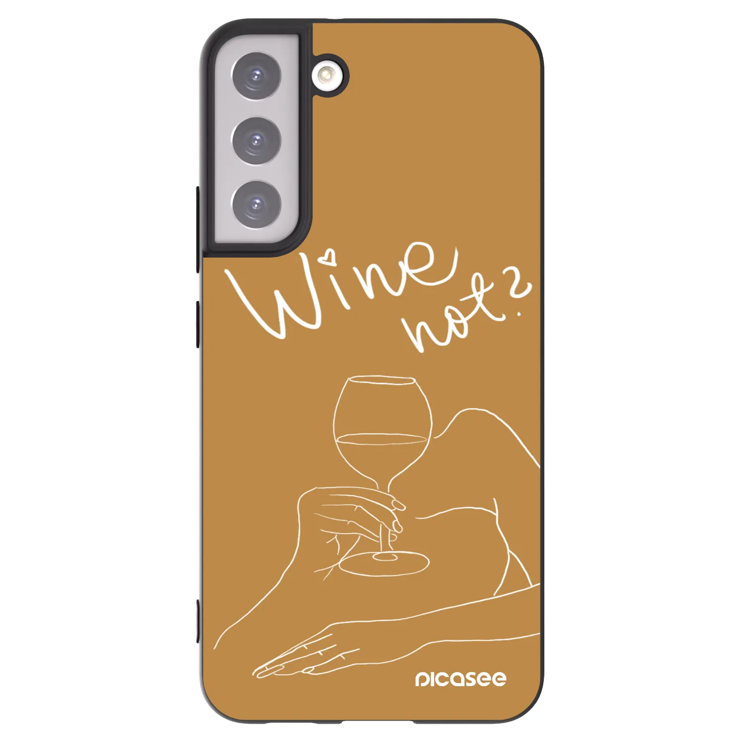 Picasee silikonový černý obal pro Samsung Galaxy S22+ 5G - Wine not