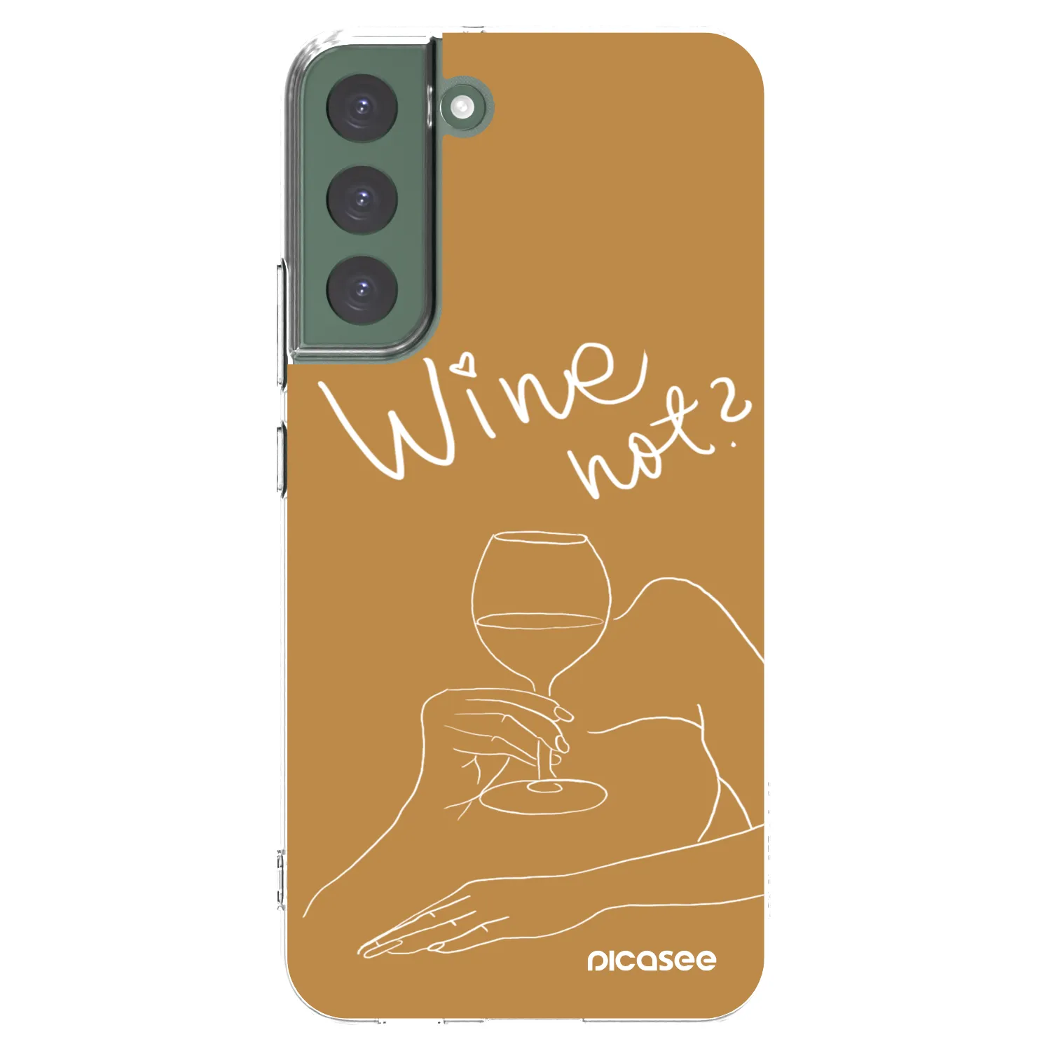 Picasee silikonový průhledný obal pro Samsung Galaxy S22+ 5G - Wine not