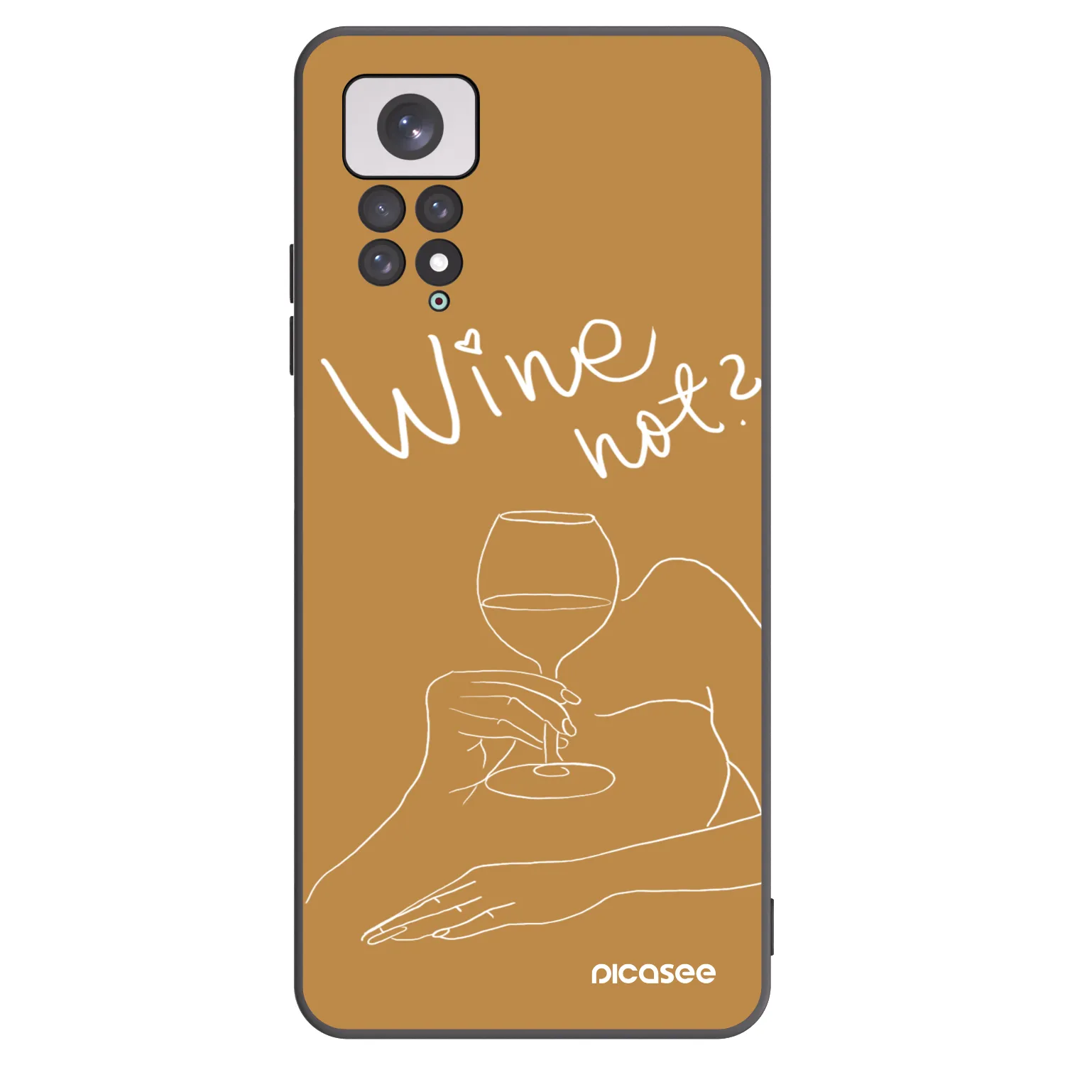 Picasee silikonový černý obal pro Xiaomi Redmi Note 11 - Wine not