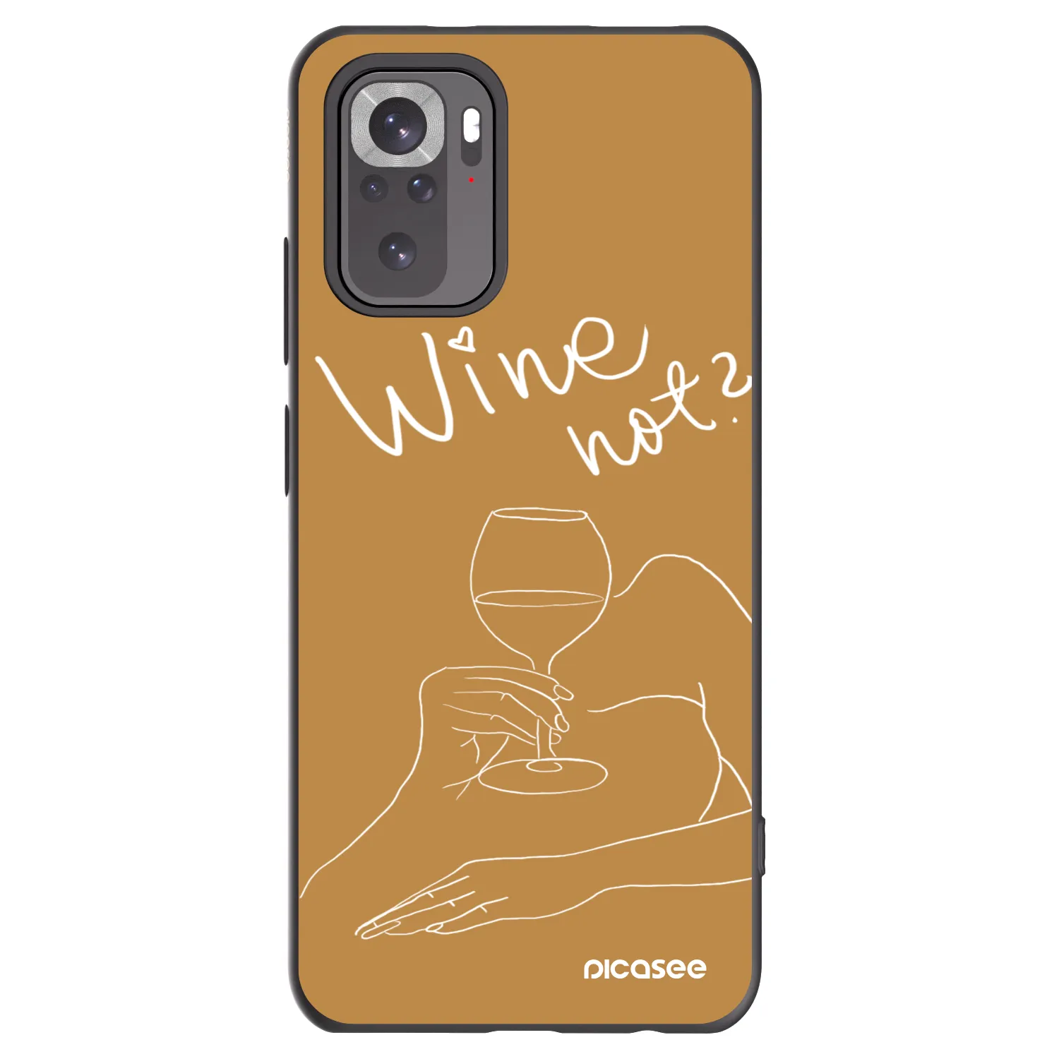 Picasee silikonový černý obal pro Xiaomi Redmi Note 11S 4G - Wine not