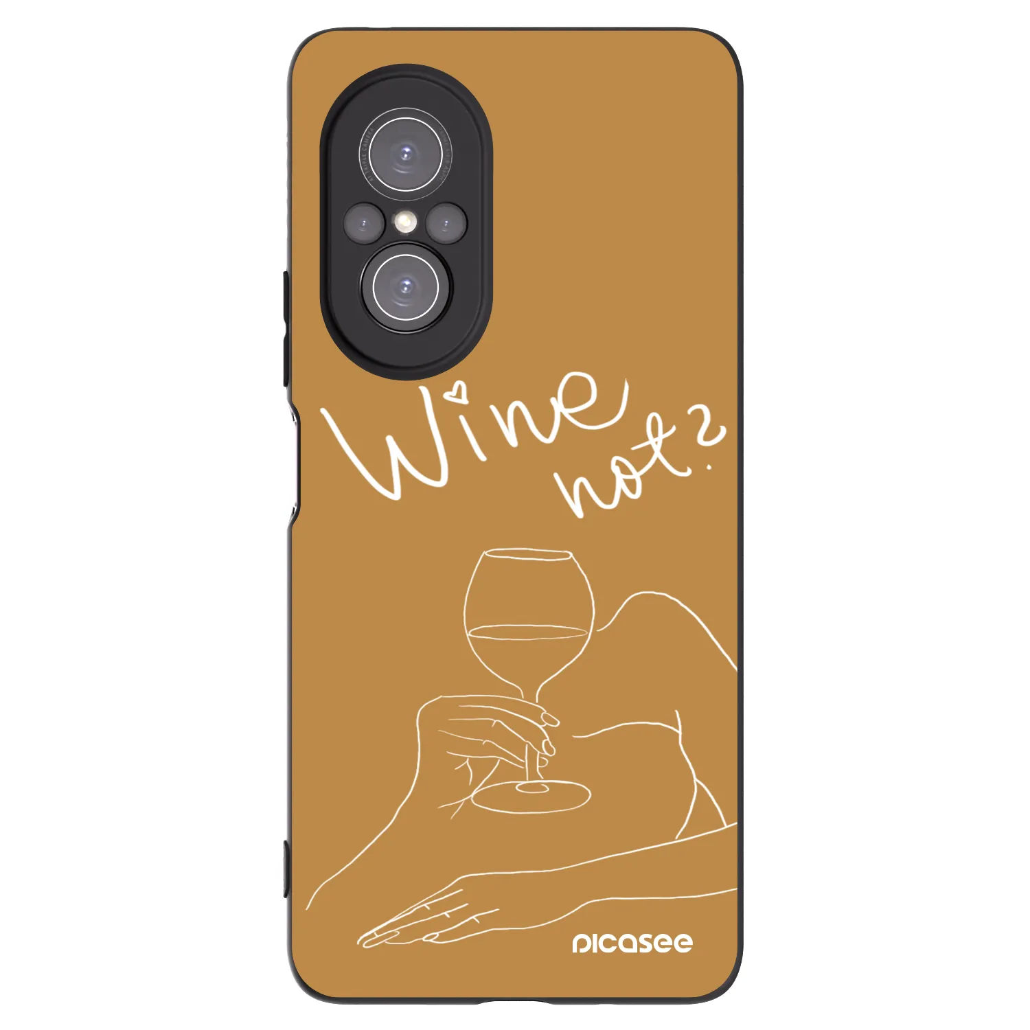 Picasee silikonový černý obal pro Huawei Nova 9 SE - Wine not