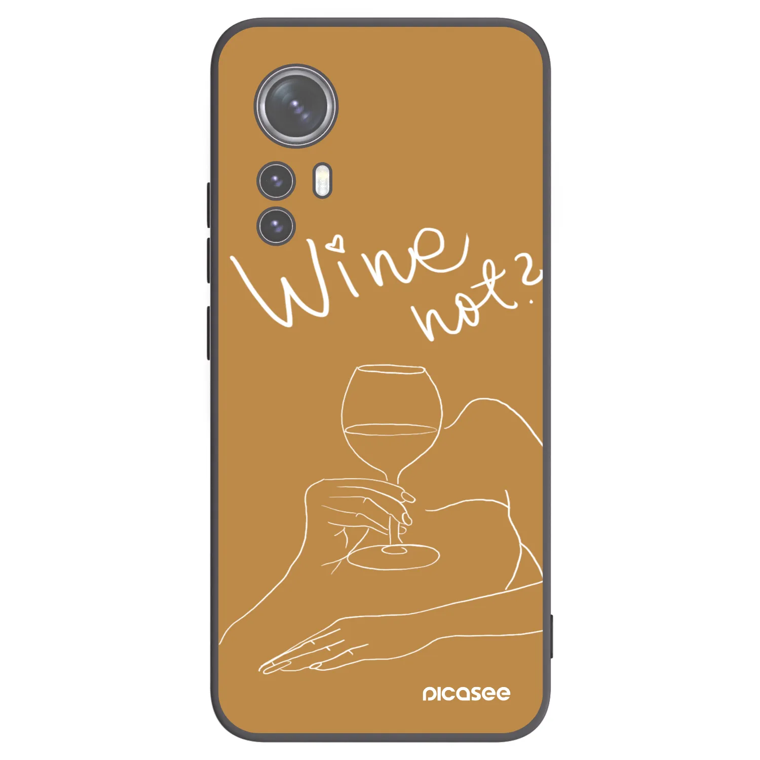 Picasee silikonový černý obal pro Xiaomi 12 - Wine not