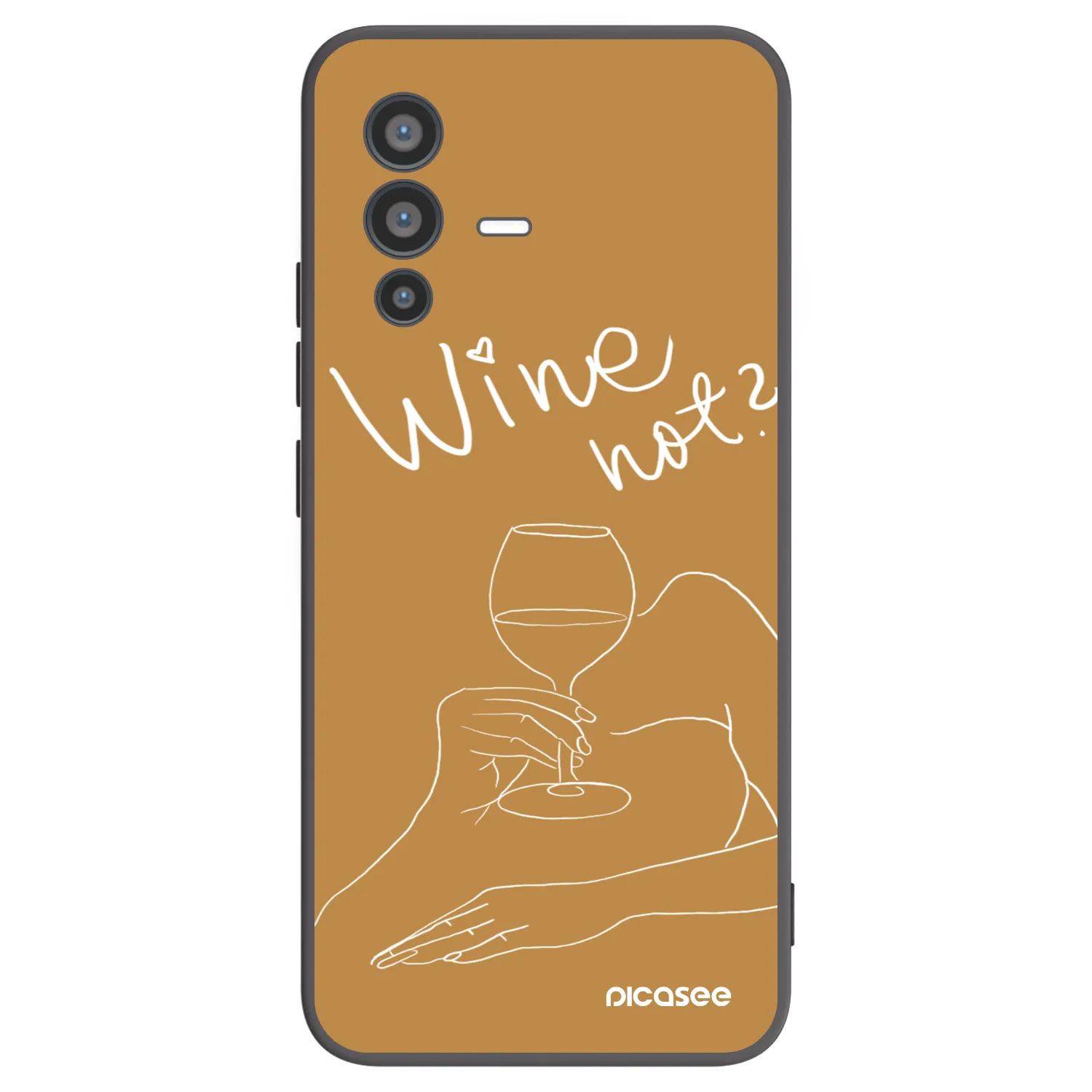 Picasee silikonový černý obal pro Vivo V23 5G - Wine not
