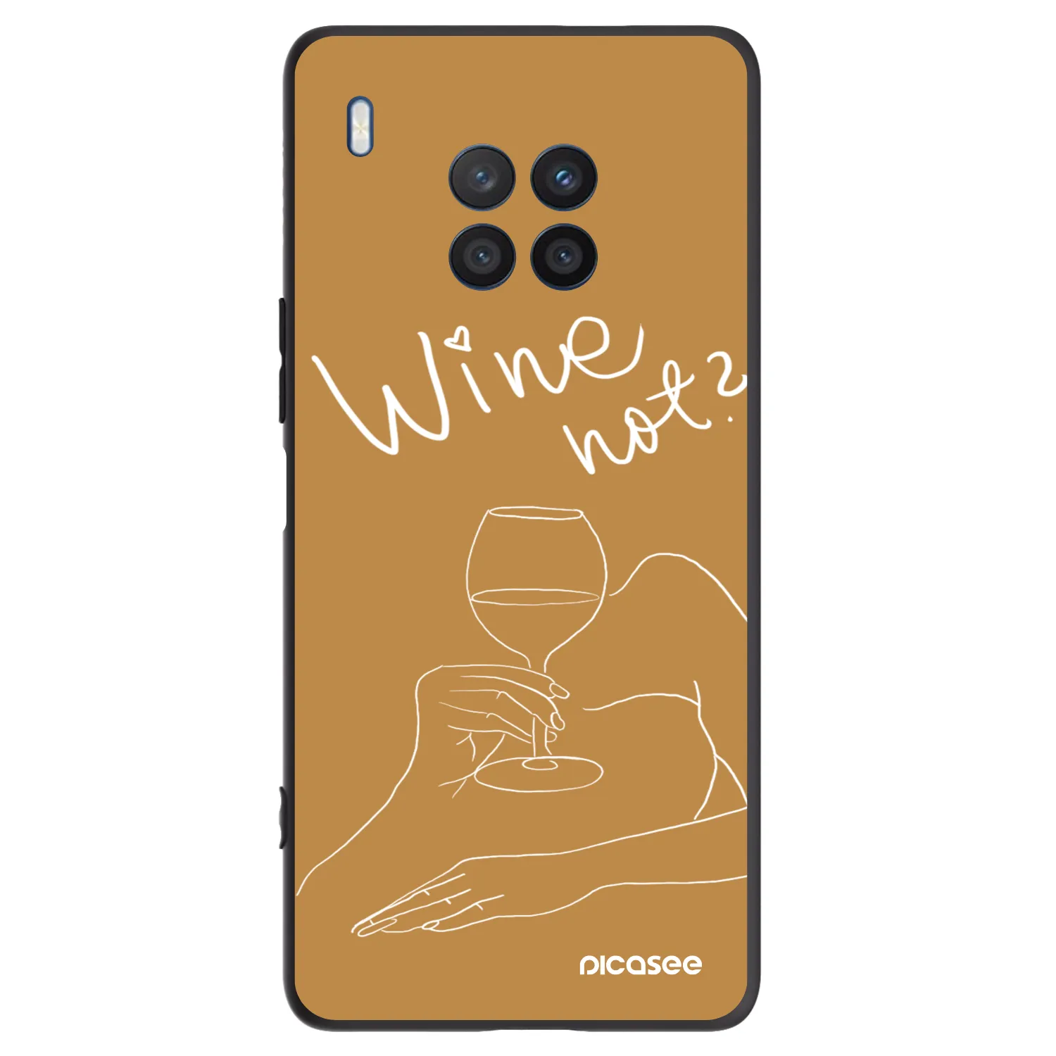 Picasee silikonový černý obal pro Honor 50 Lite - Wine not