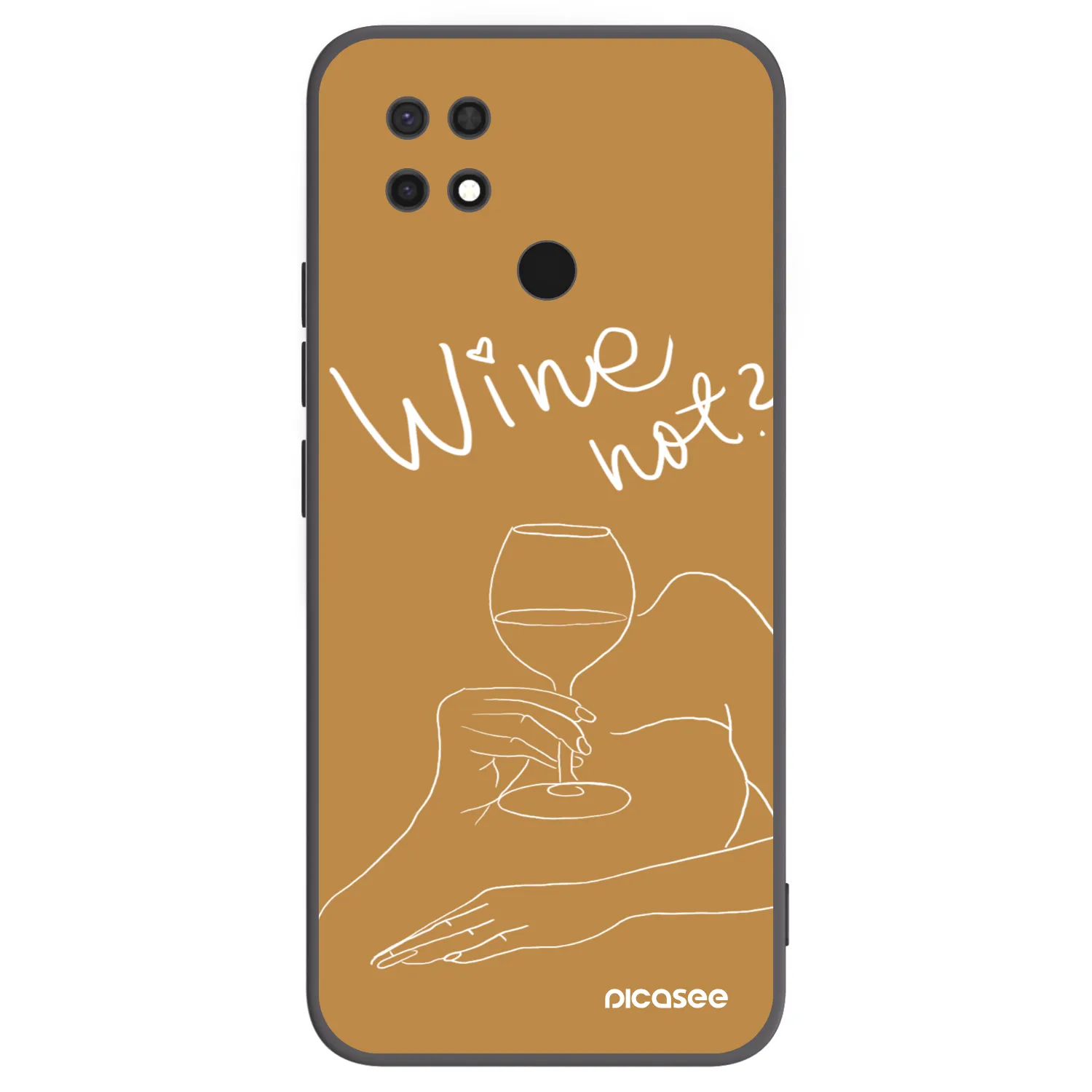 Picasee silikonový černý obal pro Xiaomi Redmi 10C - Wine not