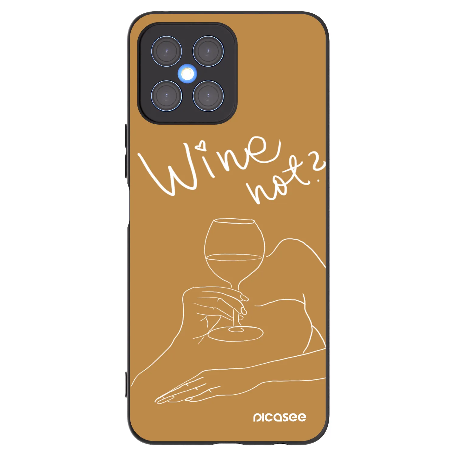 Picasee silikonový černý obal pro Honor X8 4G - Wine not