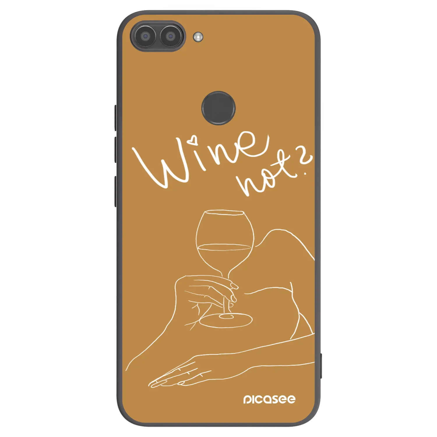 Picasee silikonový černý obal pro Huawei P Smart - Wine not