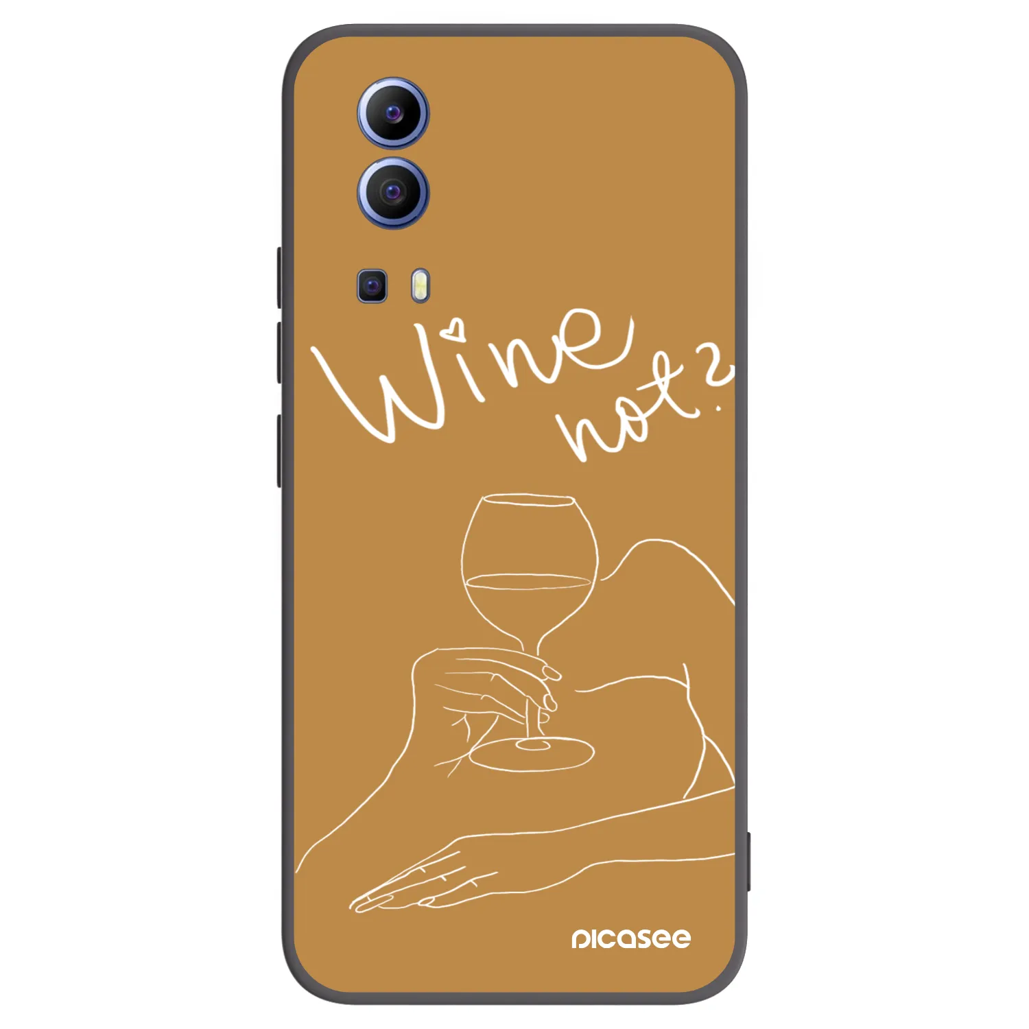 Picasee silikonový černý obal pro Vivo Y52 5G - Wine not