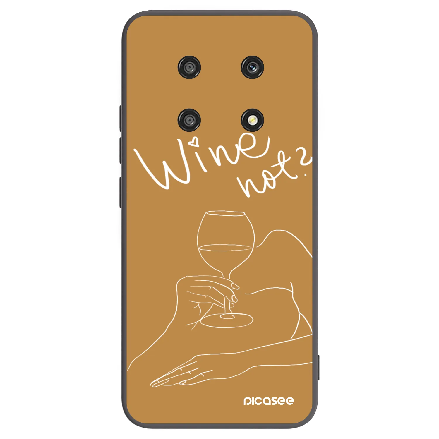 Picasee silikonový černý obal pro Honor Magic4 Lite 5G - Wine not
