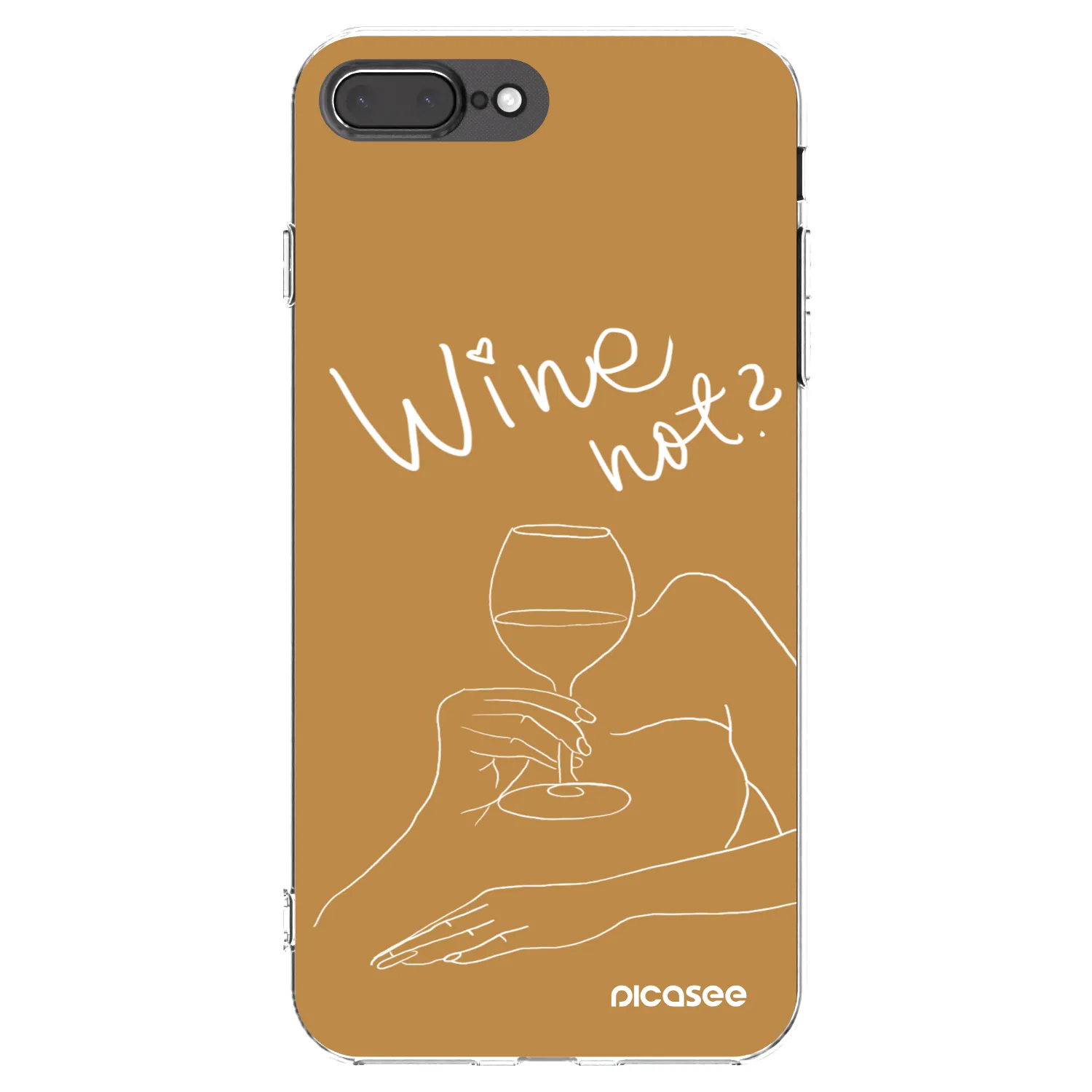 Picasee silikonový průhledný obal pro Apple iPhone 8 Plus - Wine not