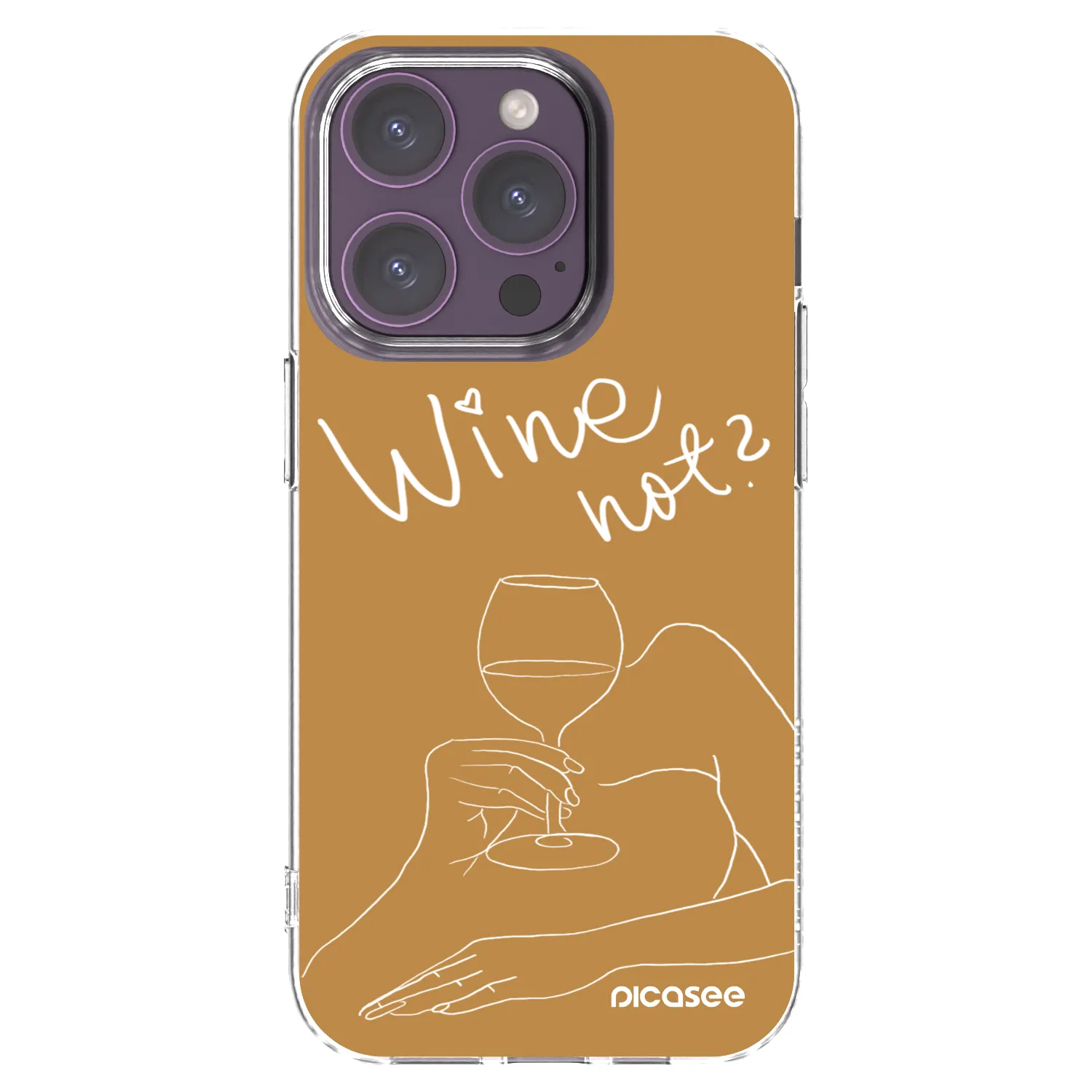 Picasee silikonový průhledný obal pro Apple iPhone 14 Pro - Wine not