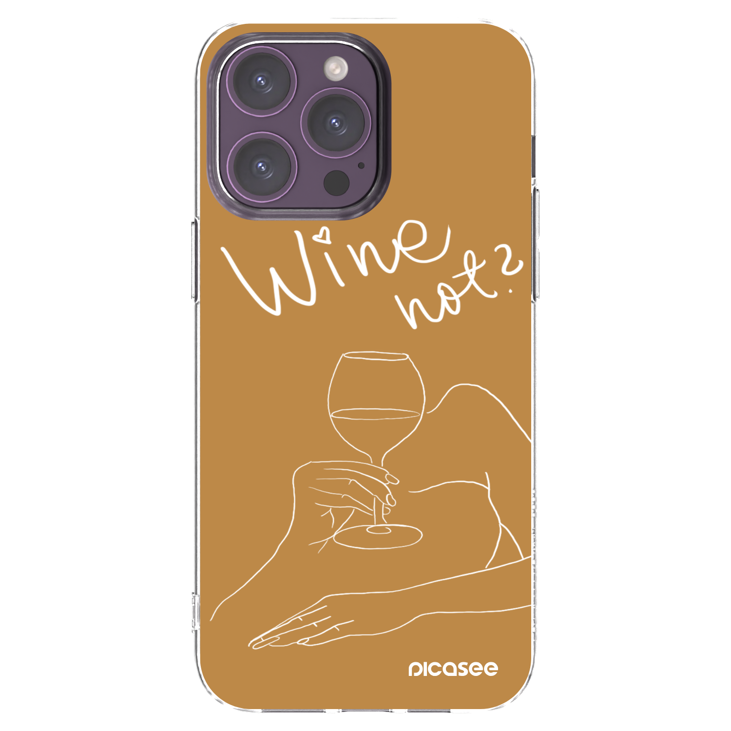 Picasee silikonový průhledný obal pro Apple iPhone 14 Pro Max - Wine not