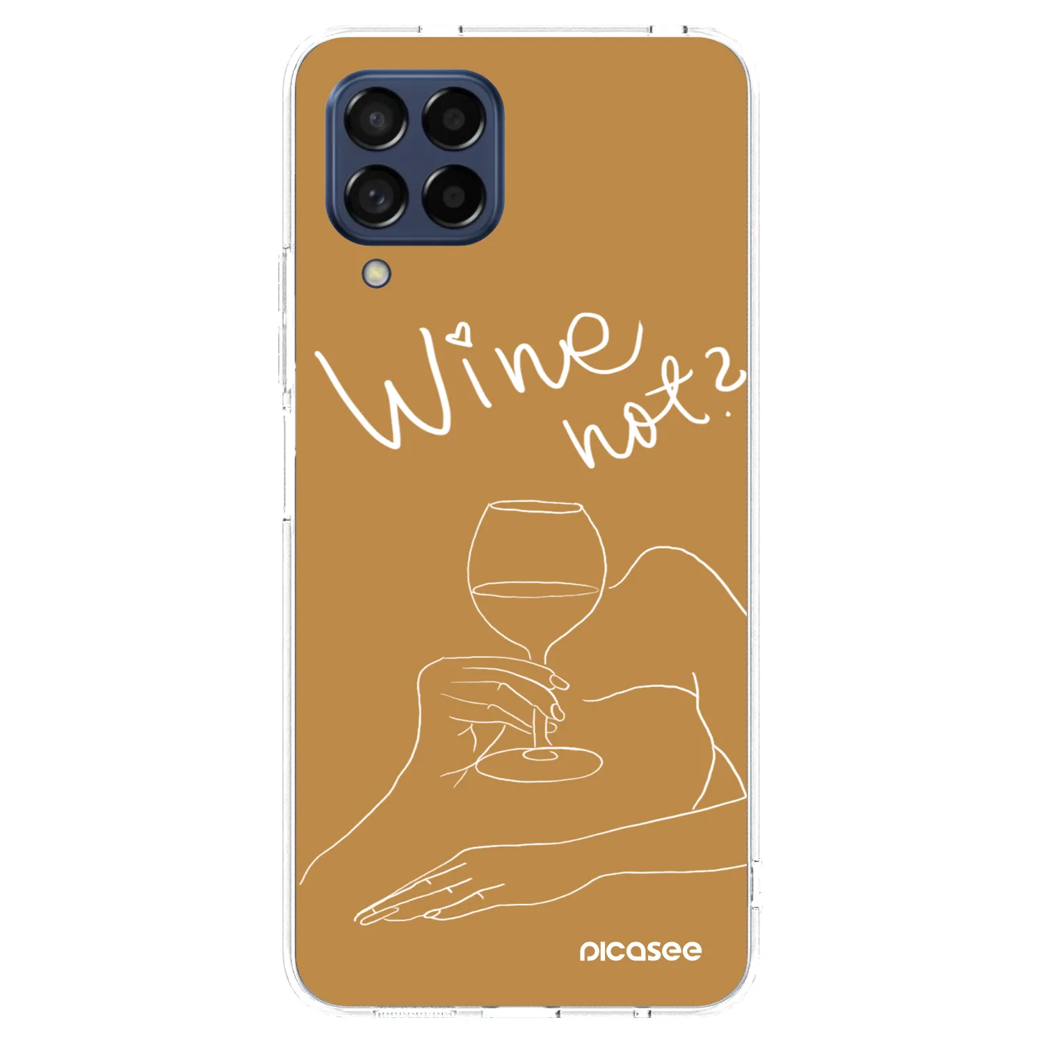 Picasee silikonový průhledný obal pro Samsung Galaxy M53 5G - Wine not