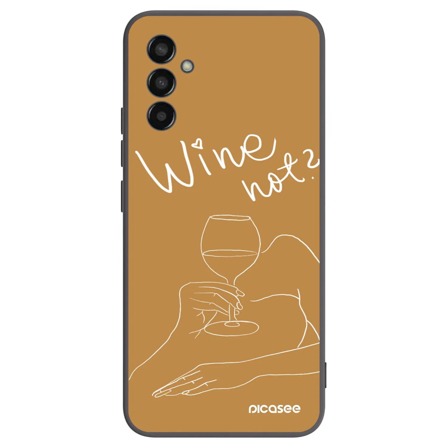 Picasee silikonový černý obal pro Samsung Galaxy M13 M135F - Wine not
