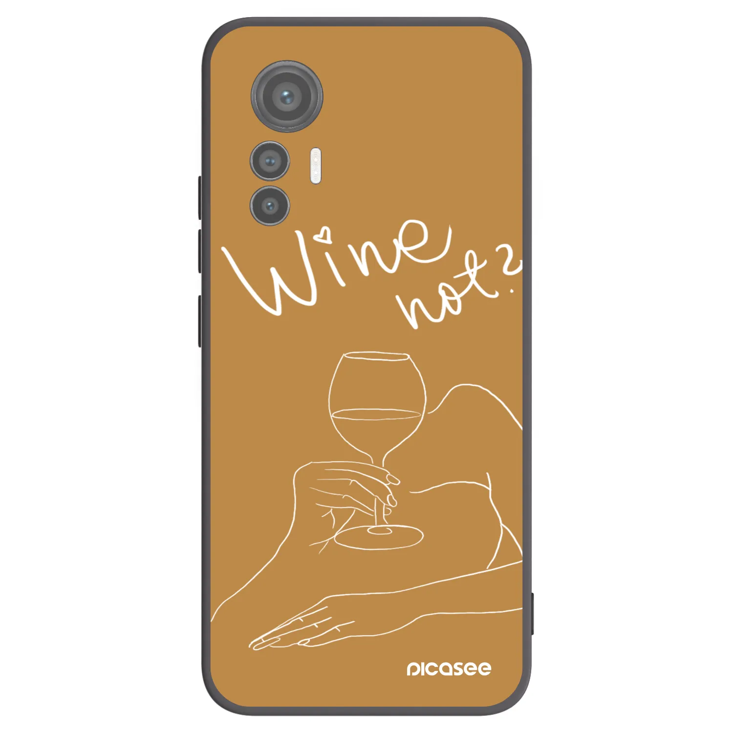 Picasee silikonový černý obal pro Xiaomi 12 Lite - Wine not