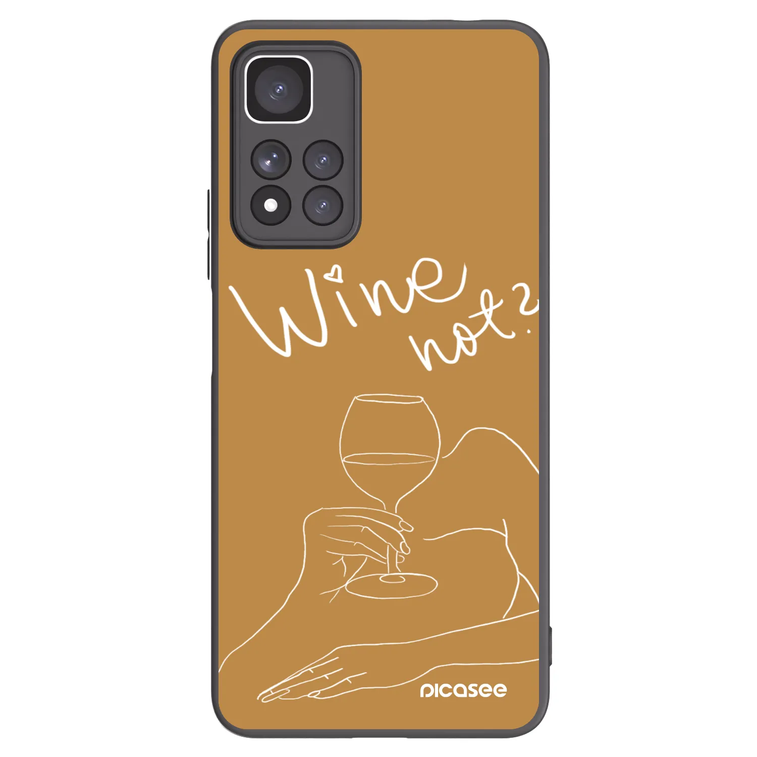 Picasee silikonový černý obal pro Xiaomi Redmi Note 11 Pro+ 5G - Wine not