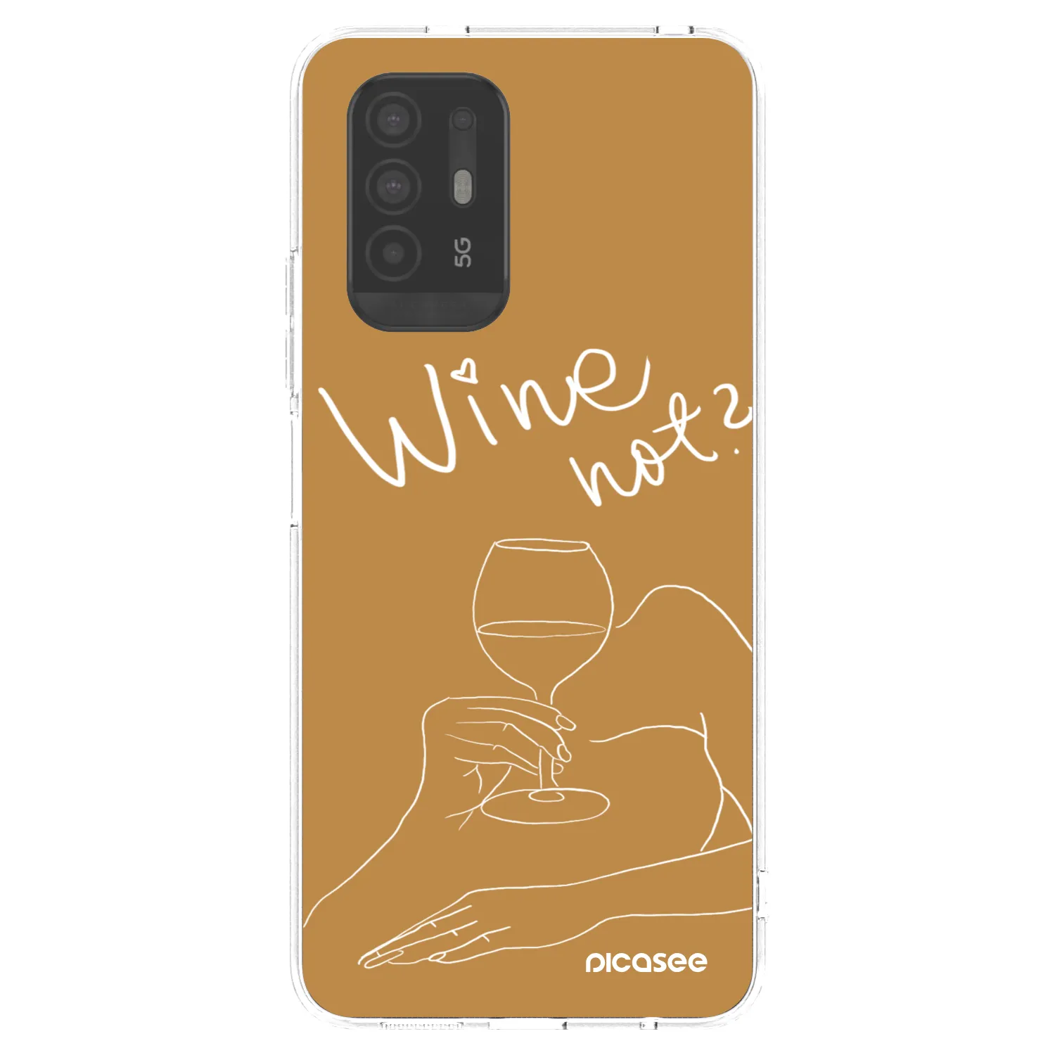Picasee silikonový průhledný obal pro OPPO A94 5G - Wine not