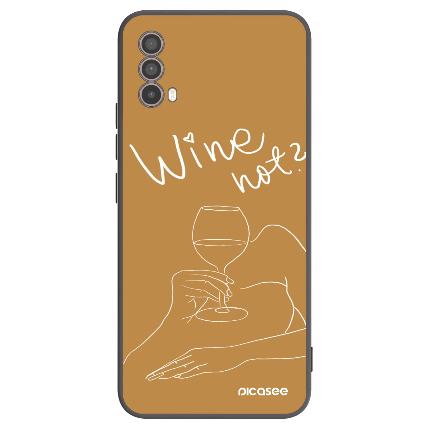 Picasee silikonový černý obal pro Motorola Moto E40 - Wine not