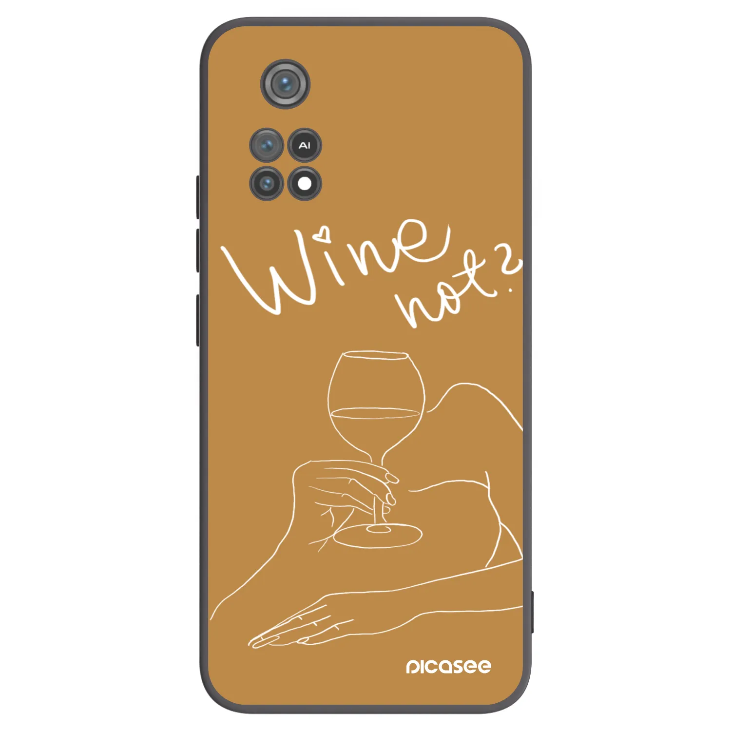 Picasee silikonový černý obal pro Xiaomi Poco M4 Pro - Wine not