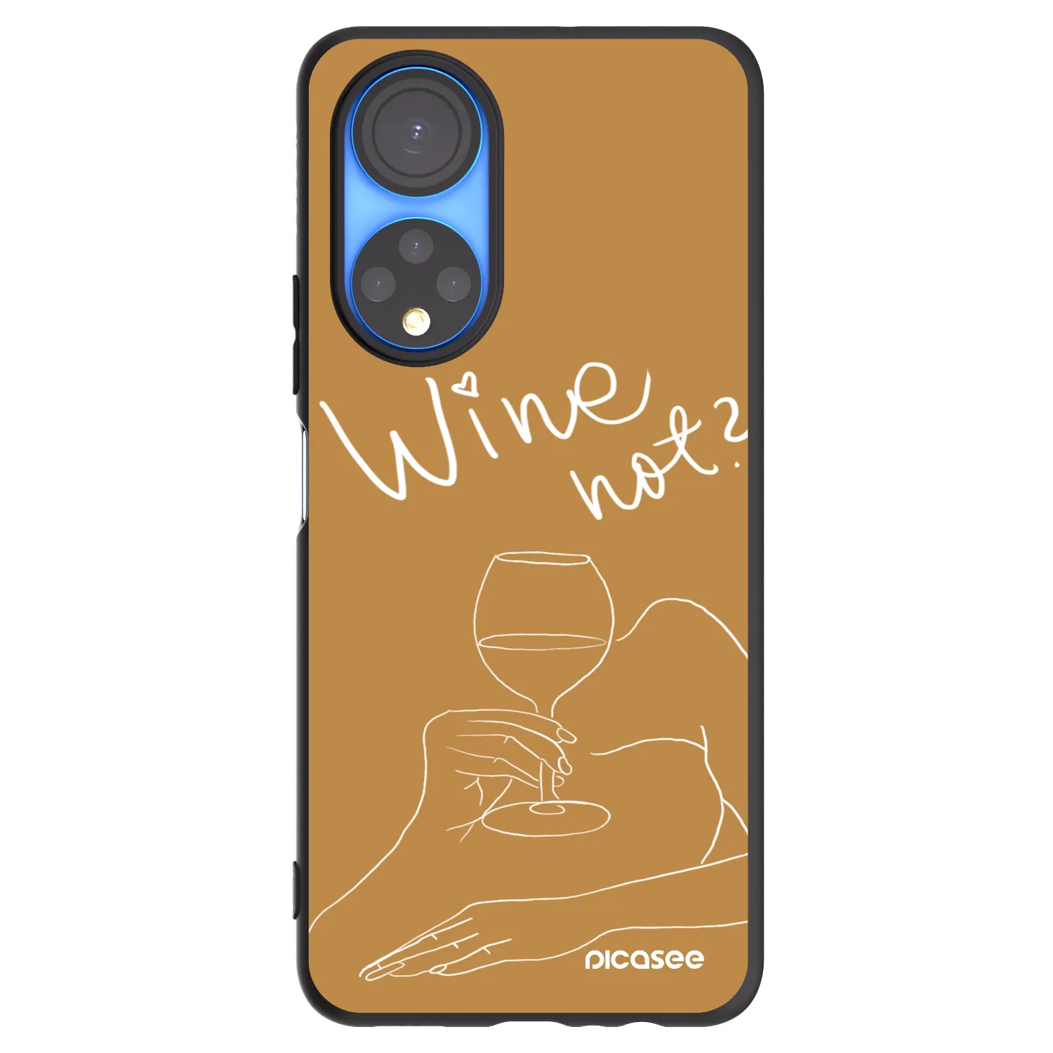 Picasee silikonový černý obal pro Honor X7 - Wine not