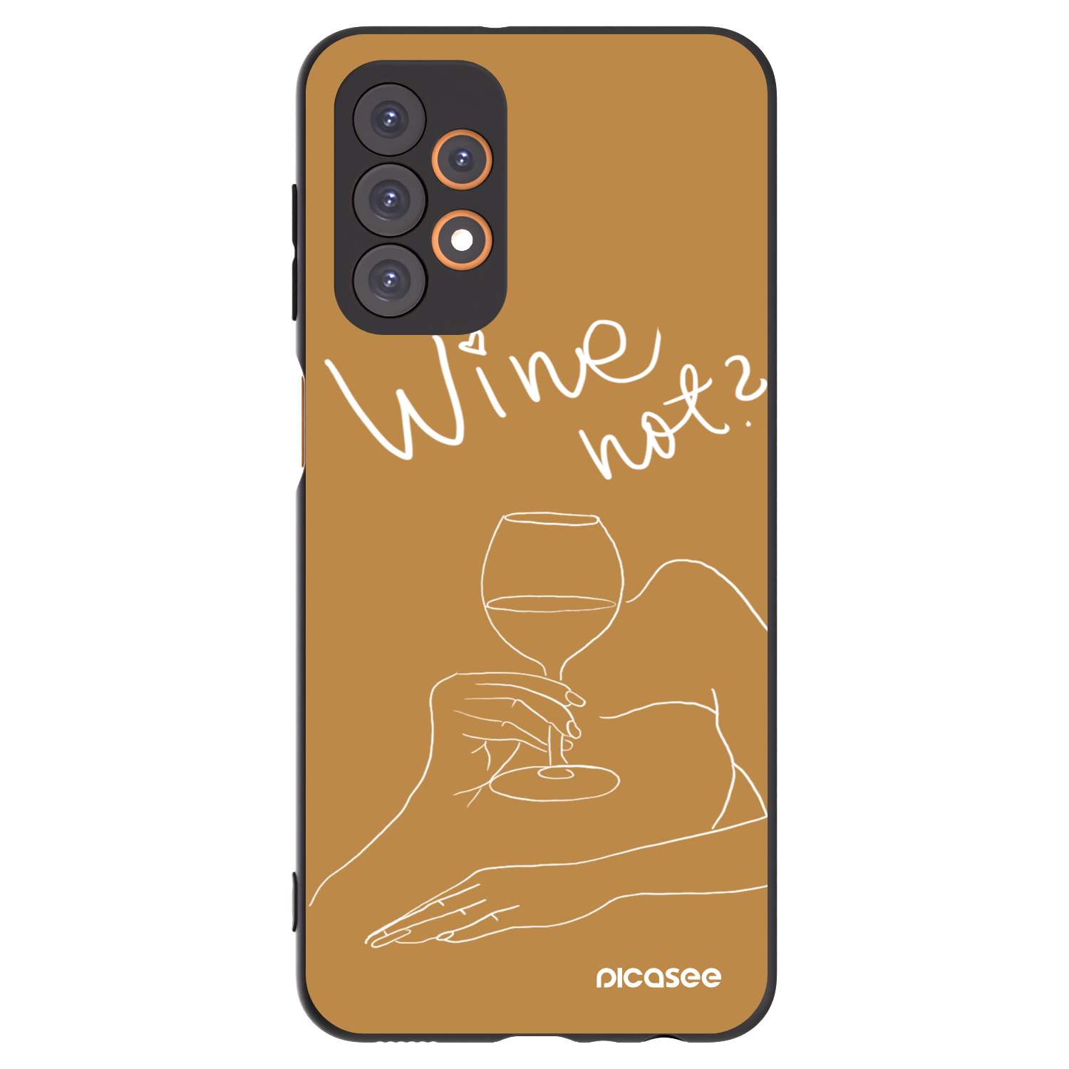 Picasee silikonový černý obal pro Samsung Galaxy A23 A236B 5G - Wine not