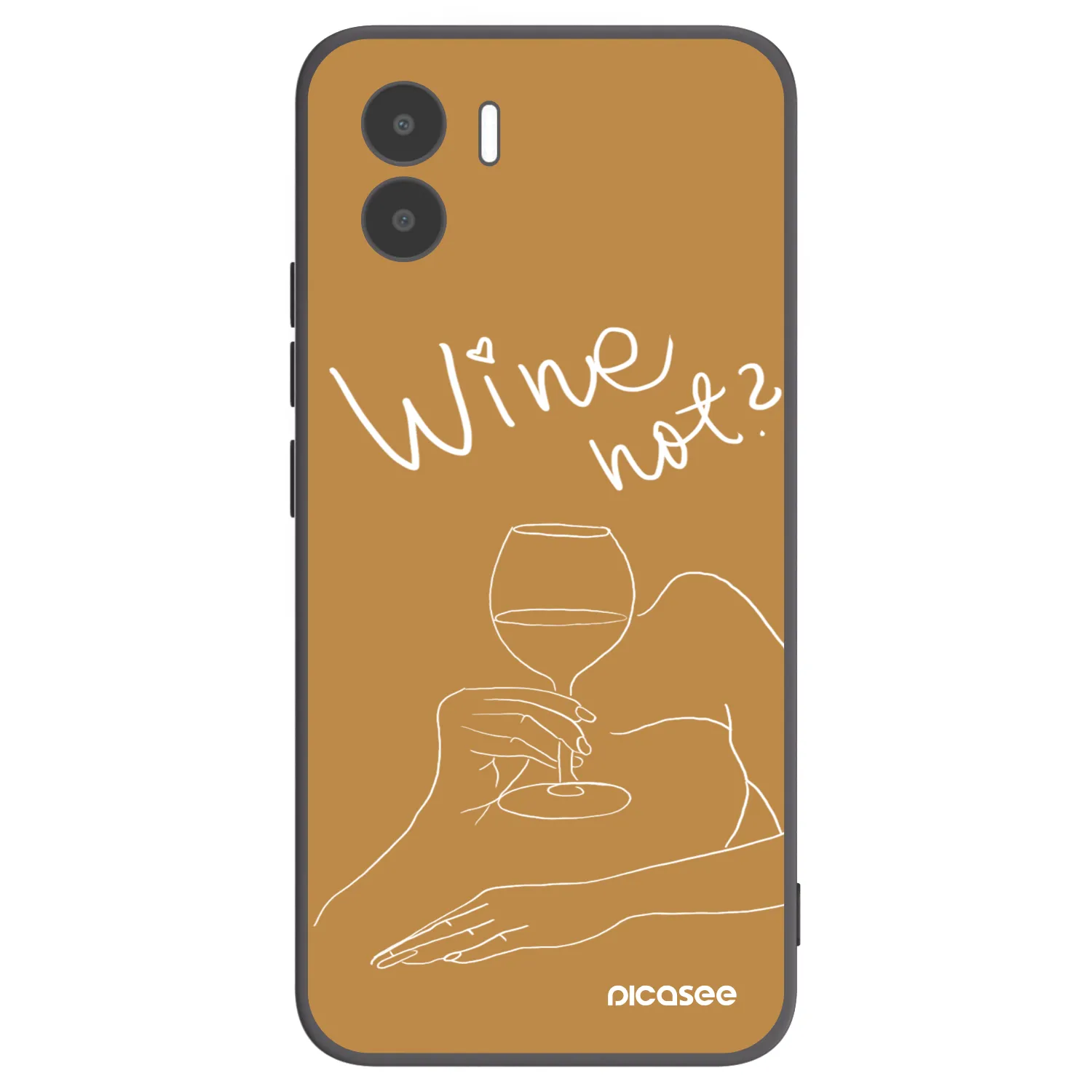 Picasee silikonový černý obal pro Xiaomi Redmi A1 - Wine not